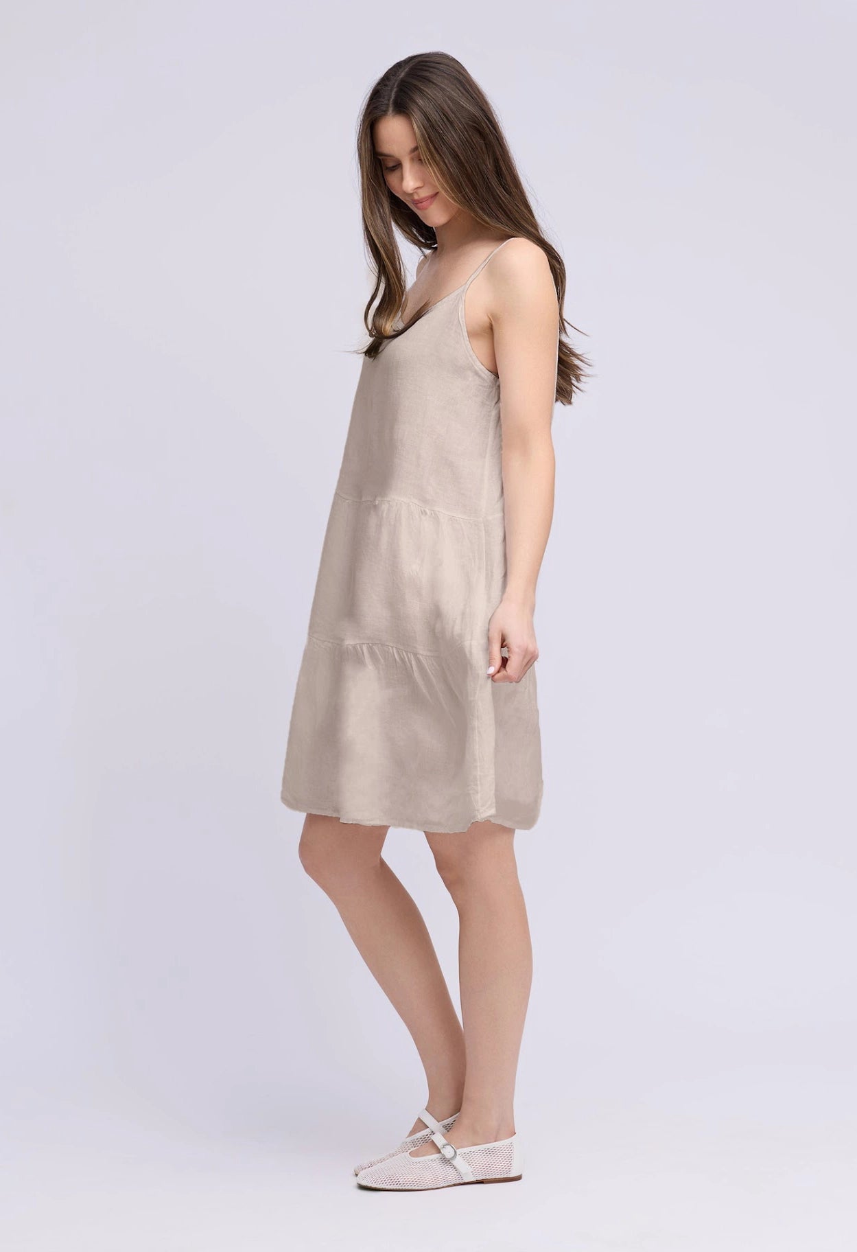 Isabella Linen 2 Tier Dress