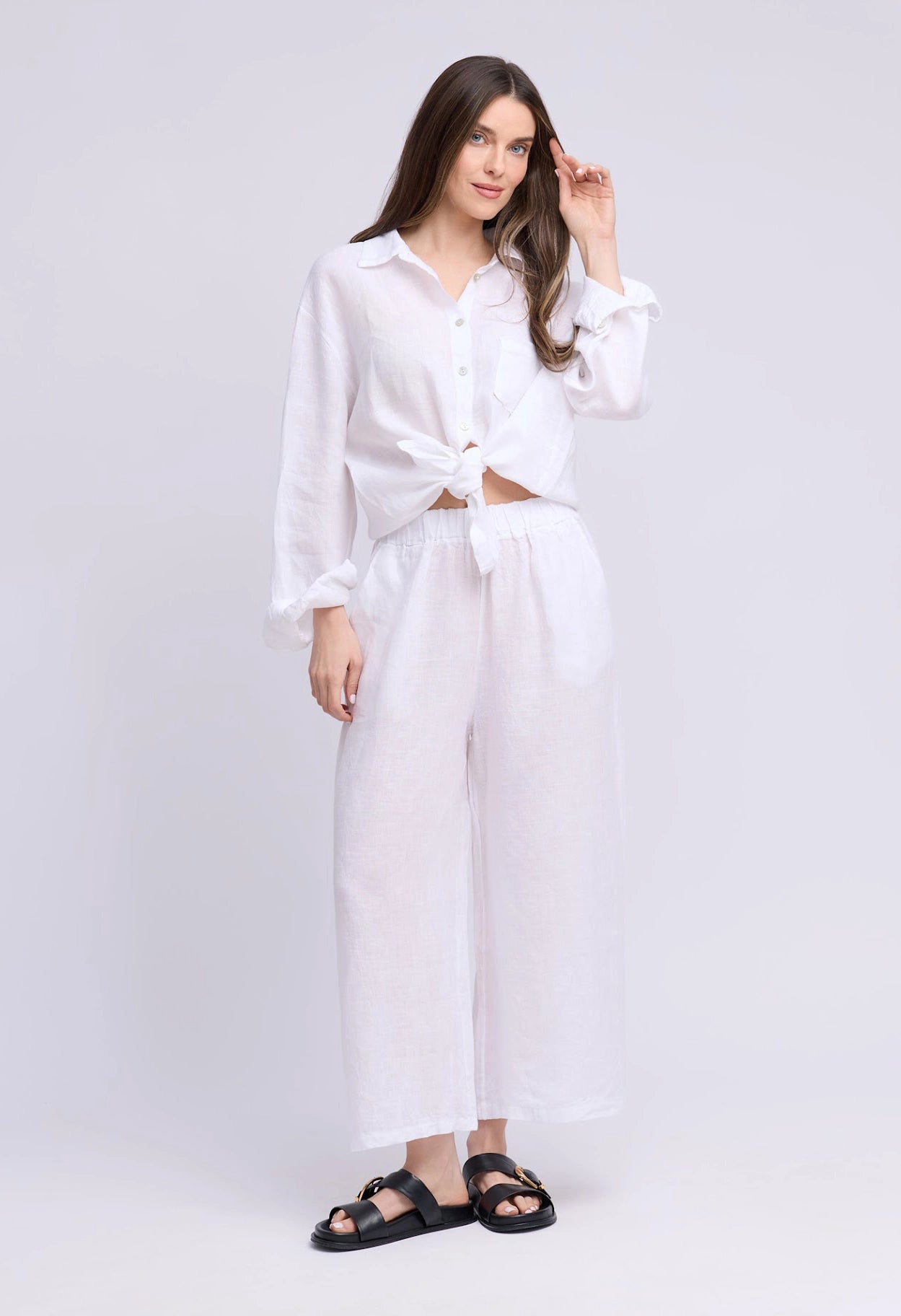 Elena Linen Boyfriend Shirt