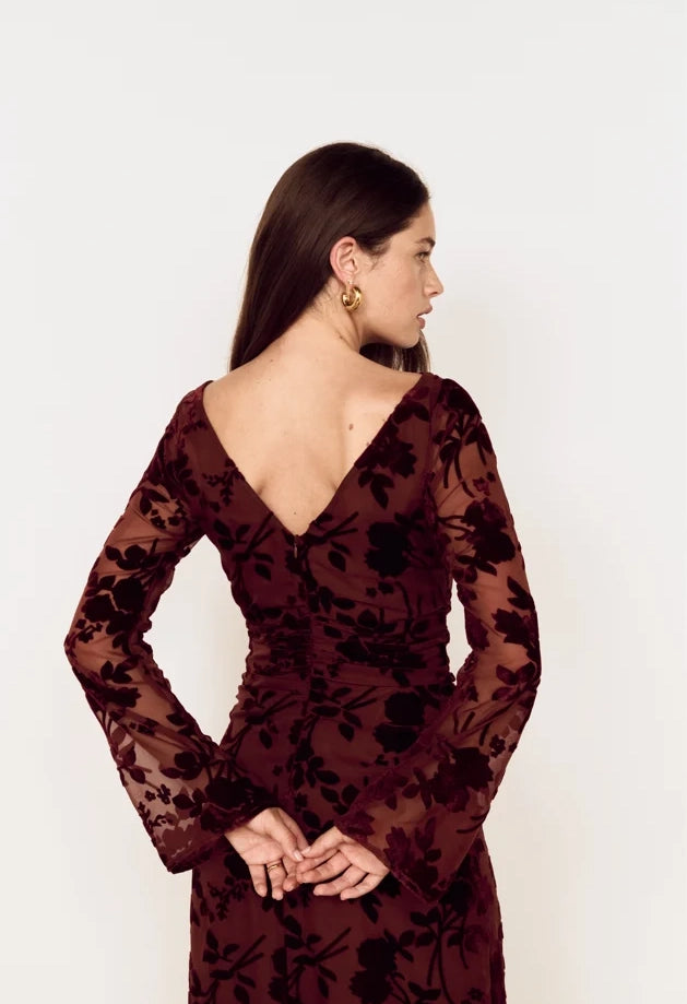 Anouk Velvet Midi Dress