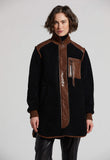 Audrey Shearling With Vegan Leather Coat