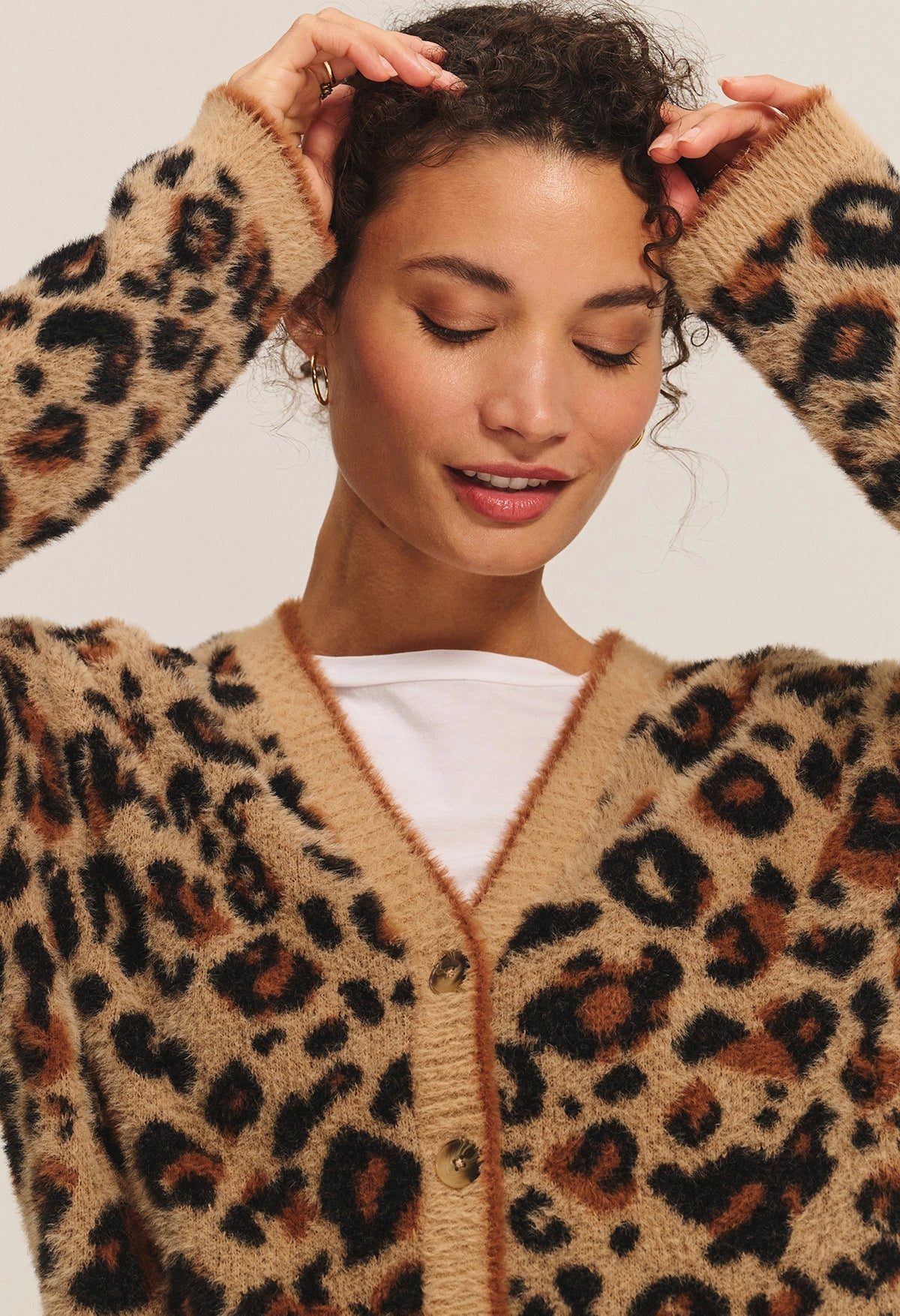 Betsy Novelty Feather Jacquard Sweat