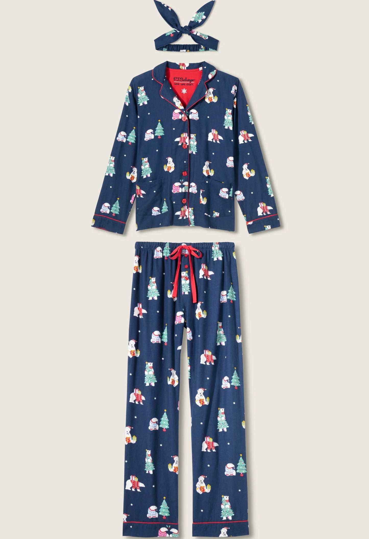 Bearly Awake 3-Piece Flannel PJ Set