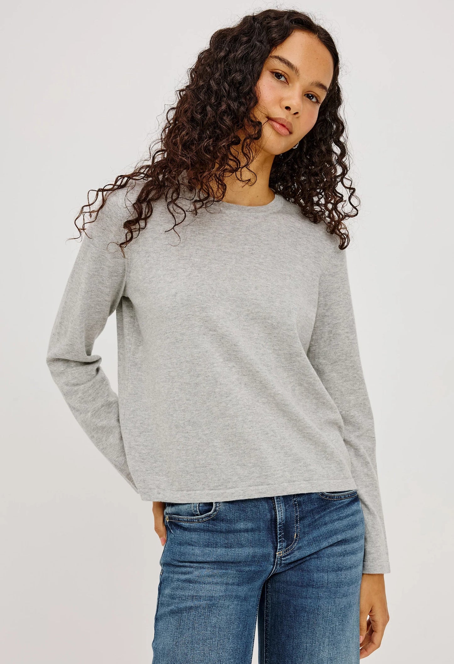 Davie Cotton Cashmere Long Sleeve Tee