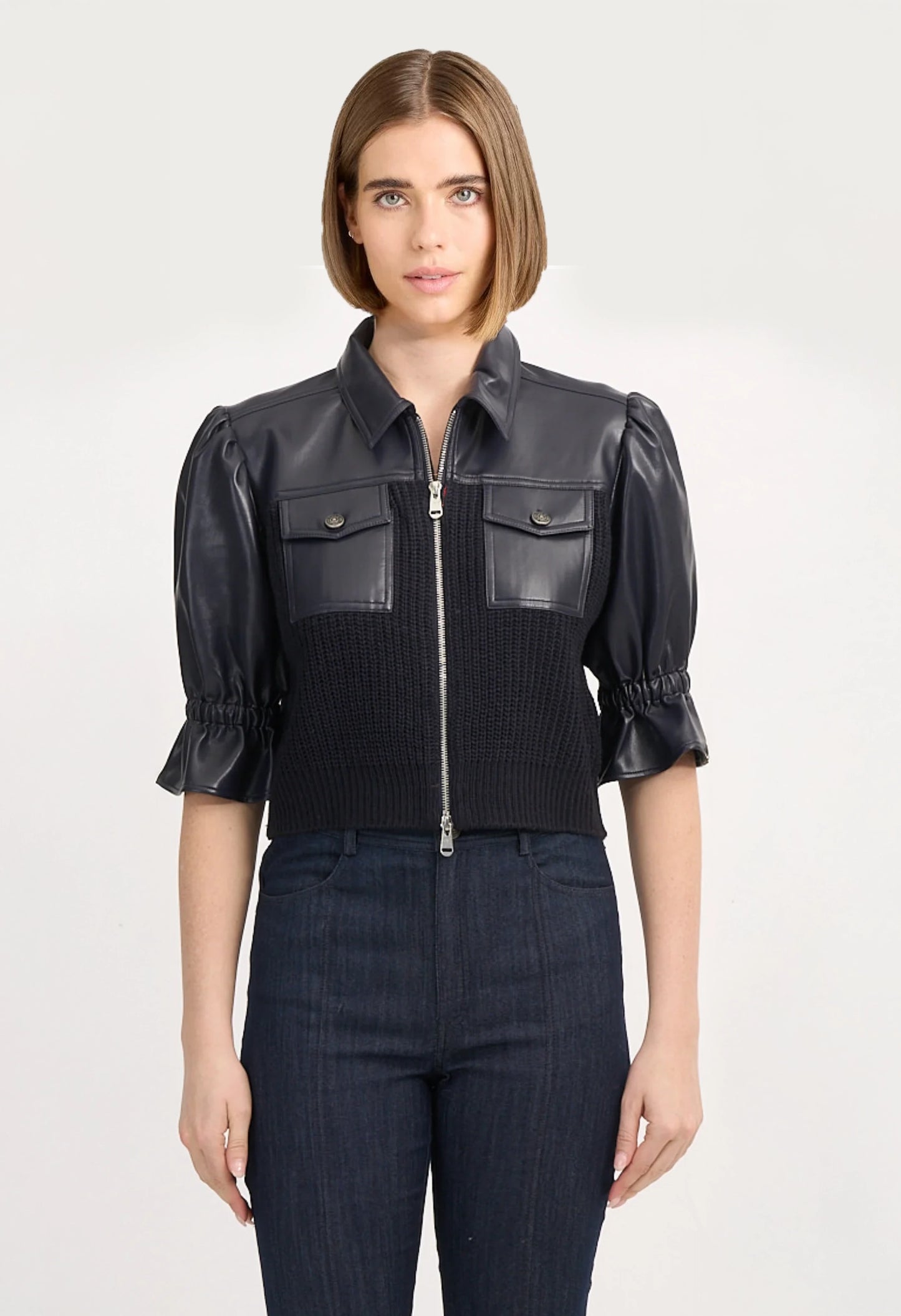 Knit Holly Combo Jacket