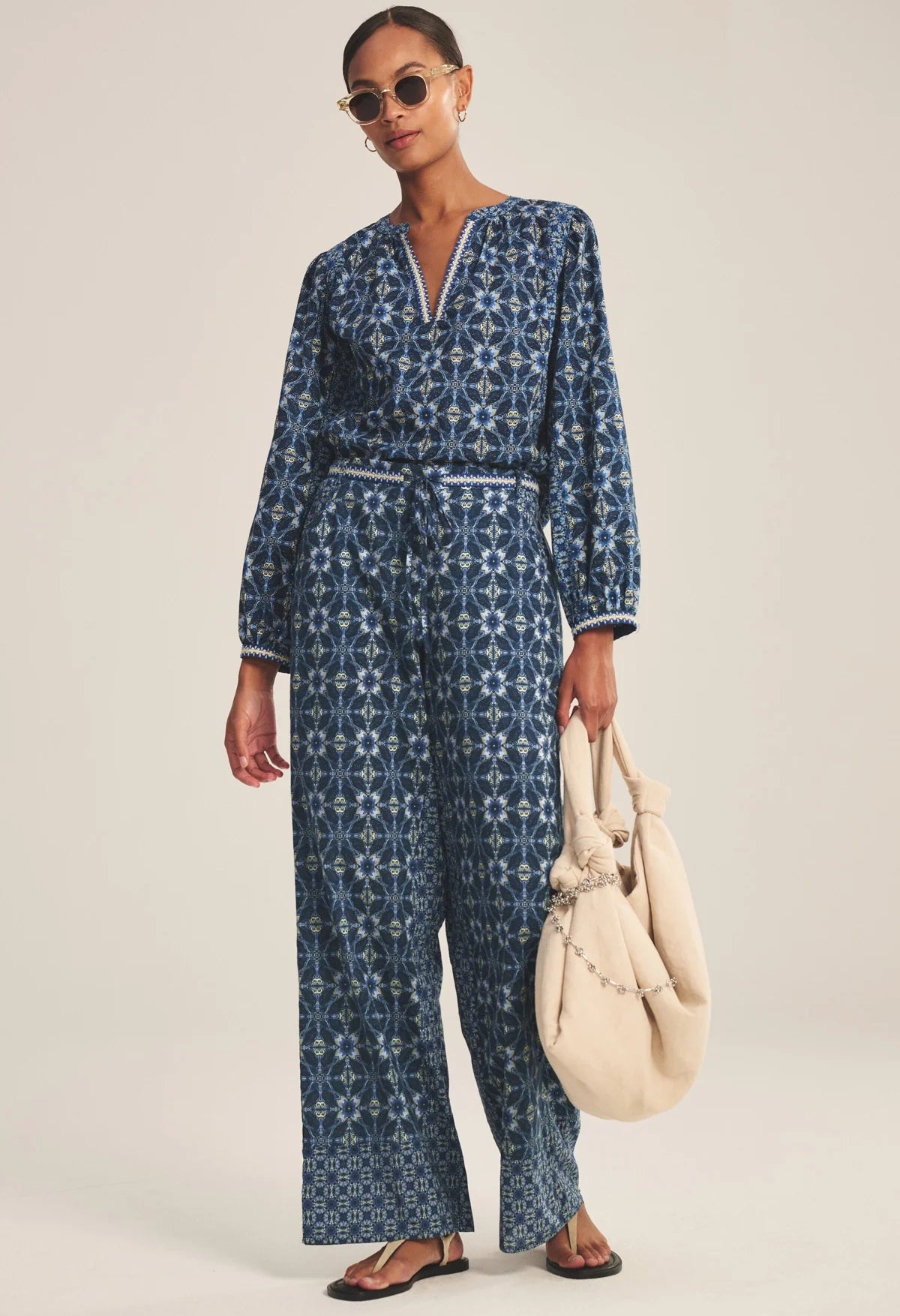 Claudie Handkerchief Printed Cambric Top