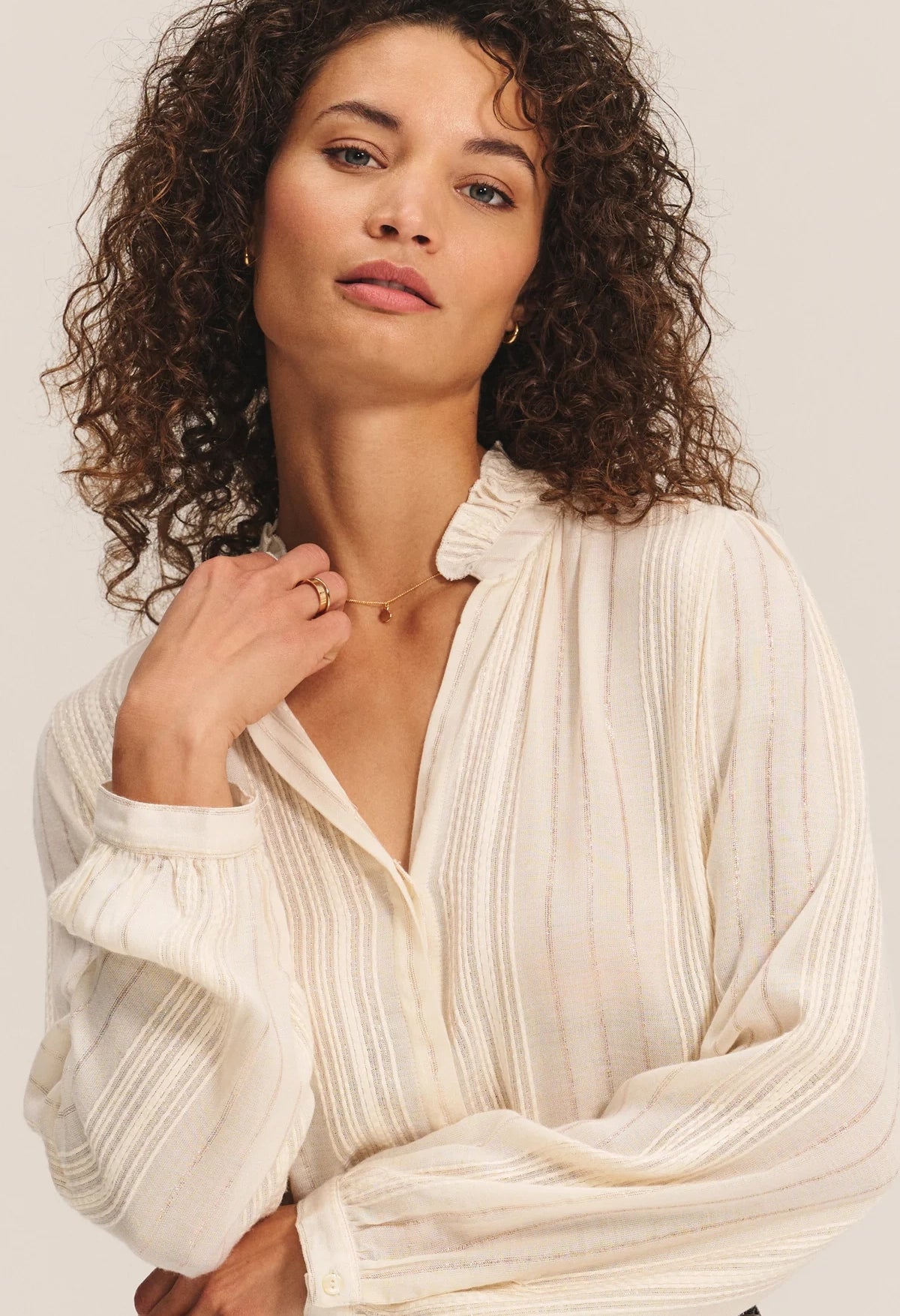 Cynthia Lurex Stripe Top