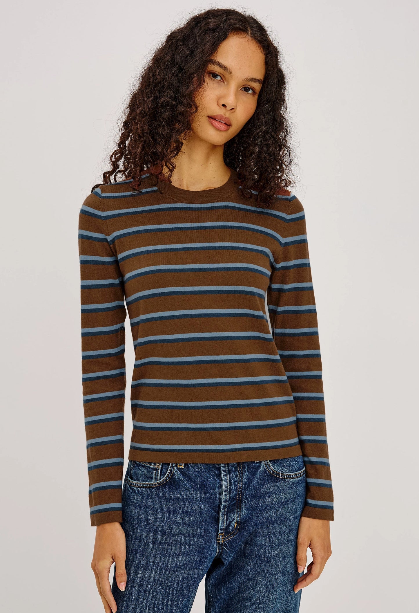 Davie Cotton Cashmere Long Sleeve Tee