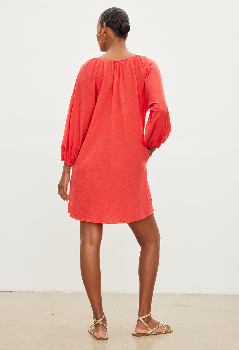 Erynn Cotton Slub Drawstring Dress