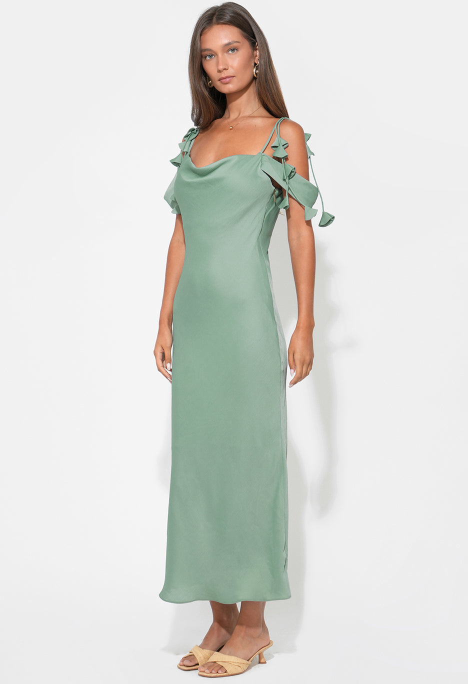 Alana Off The Shoulder Cowl Neck Dress