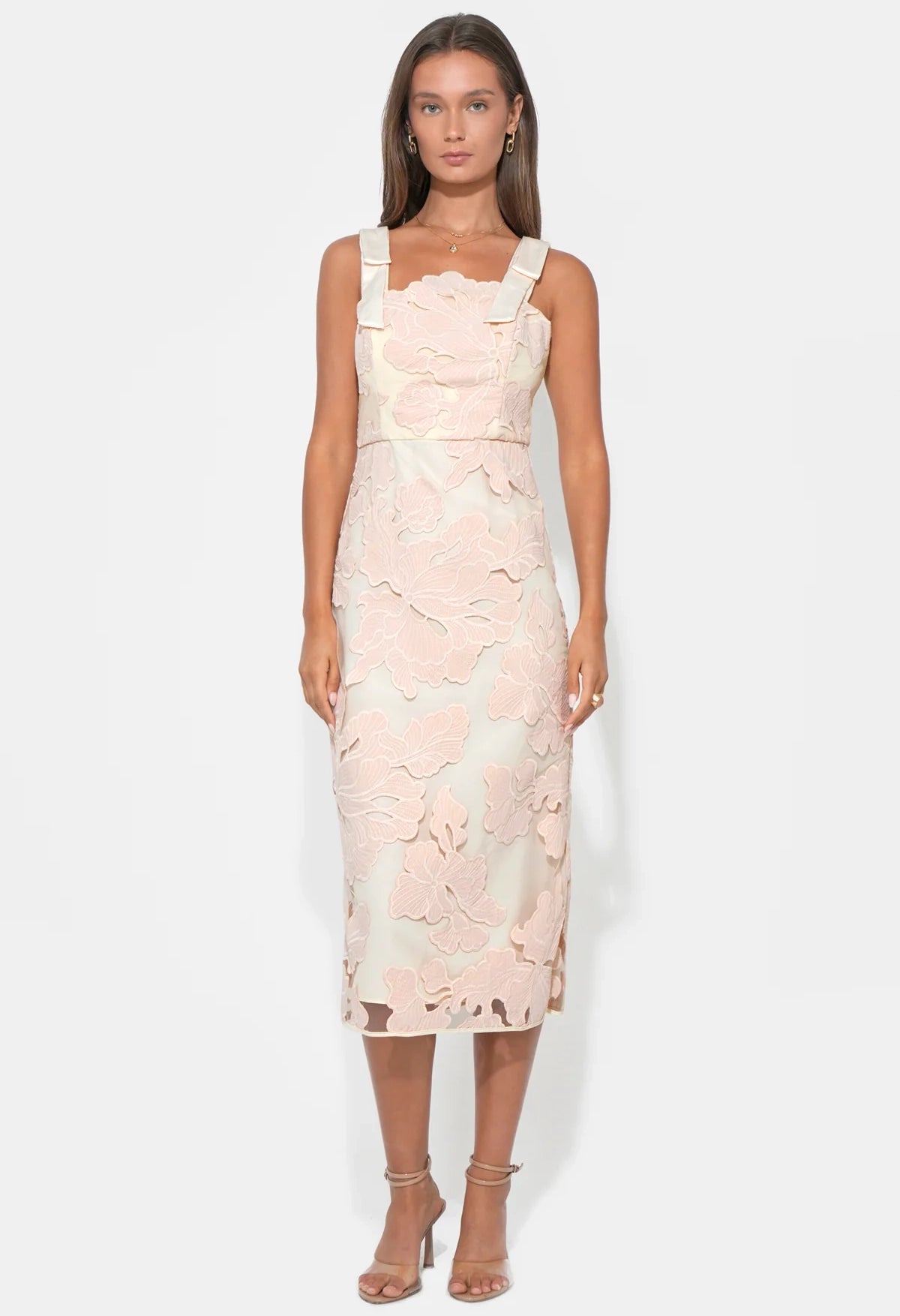 Gabriella Bow Strap Midi Dress