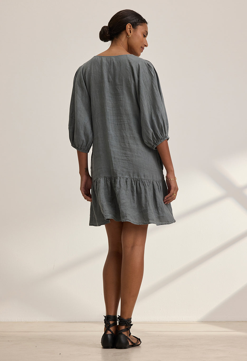 Kaylie Woven Linen Dress