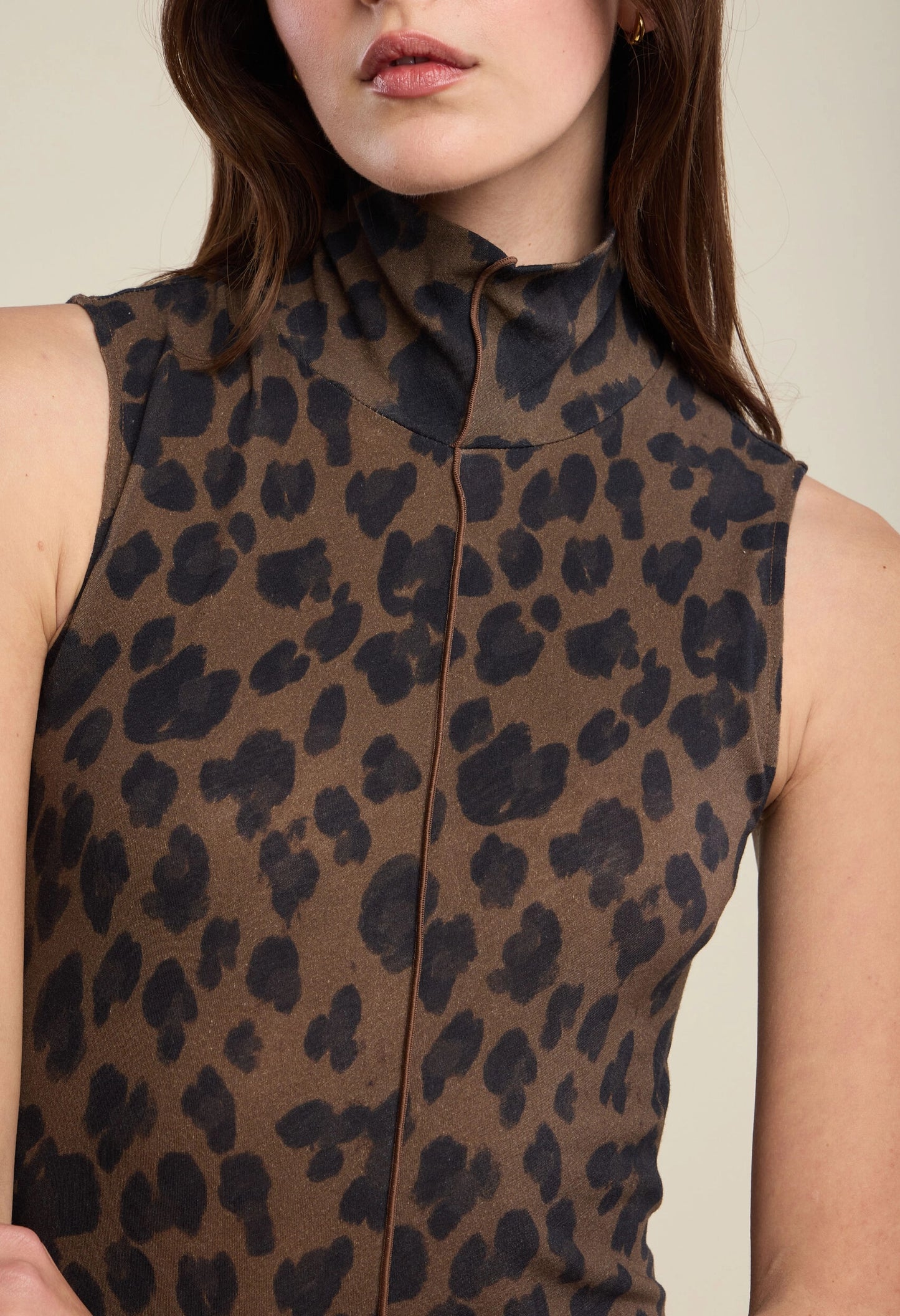 Kelestine Jersey Leopard Print Dress
