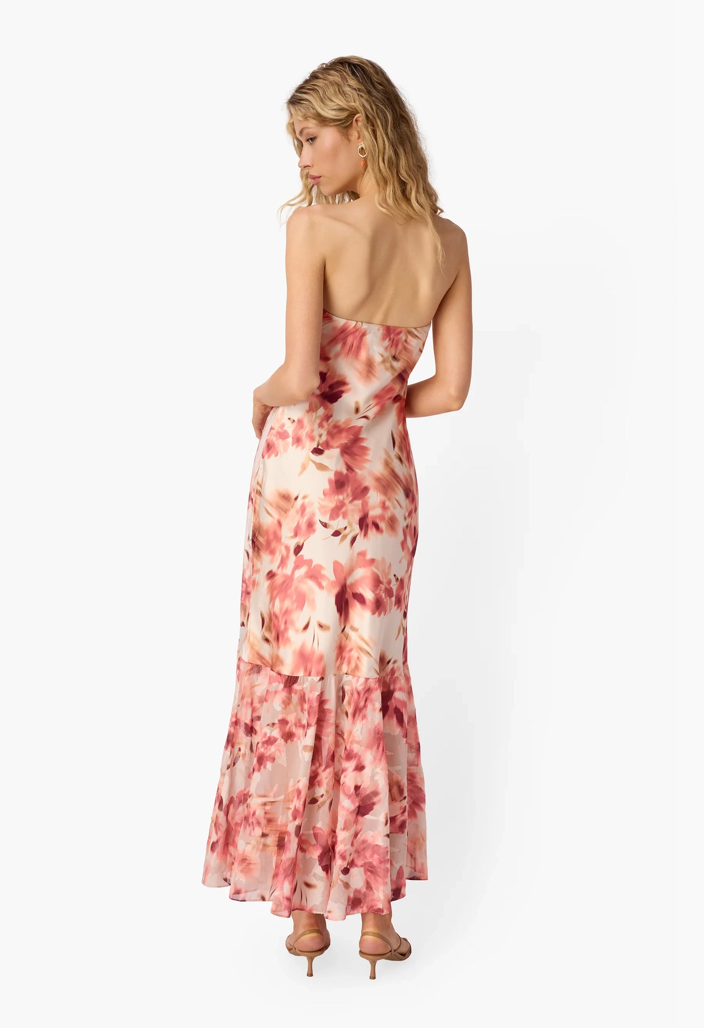 Maristela Strapless Burnout Dress