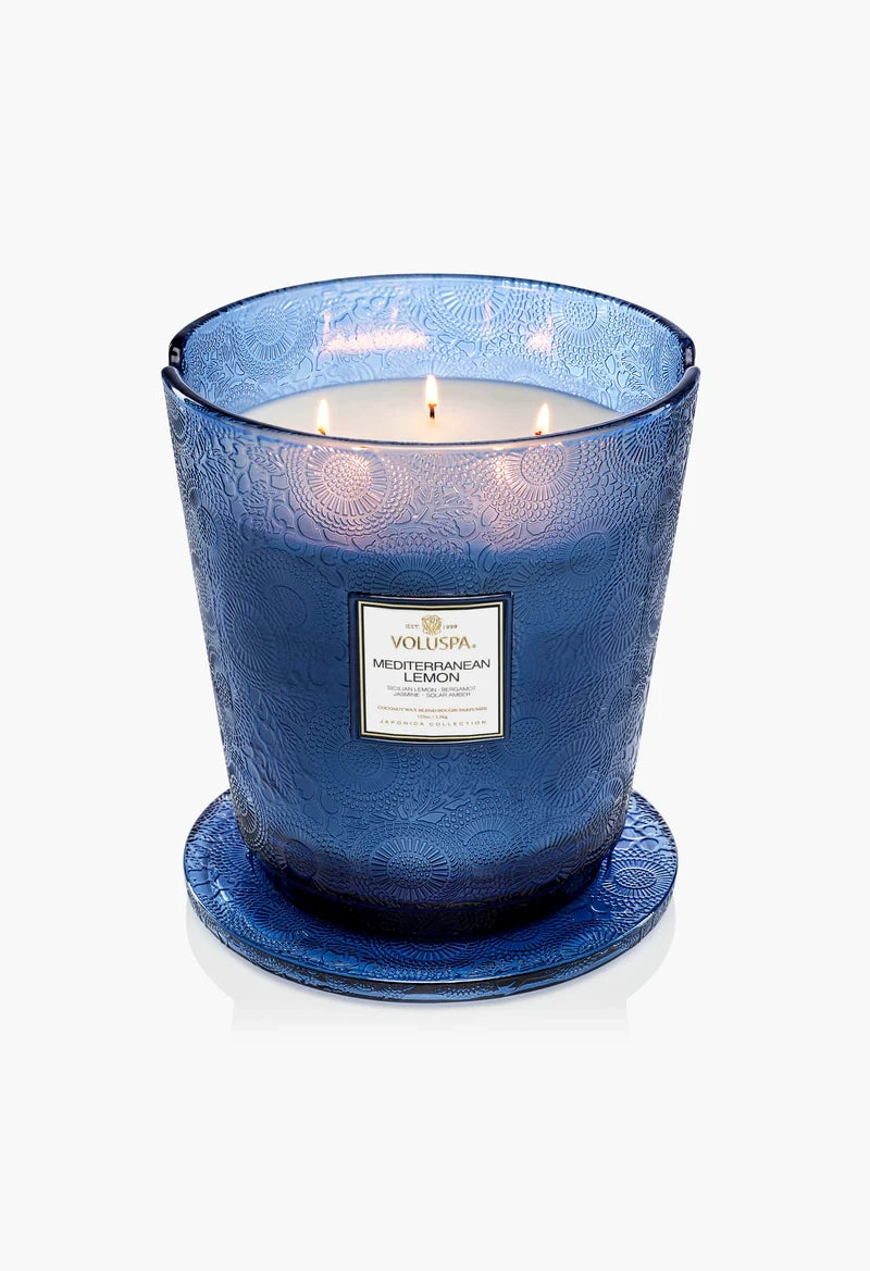 Mediterranean Lemon 5 Wick Hearth Candle