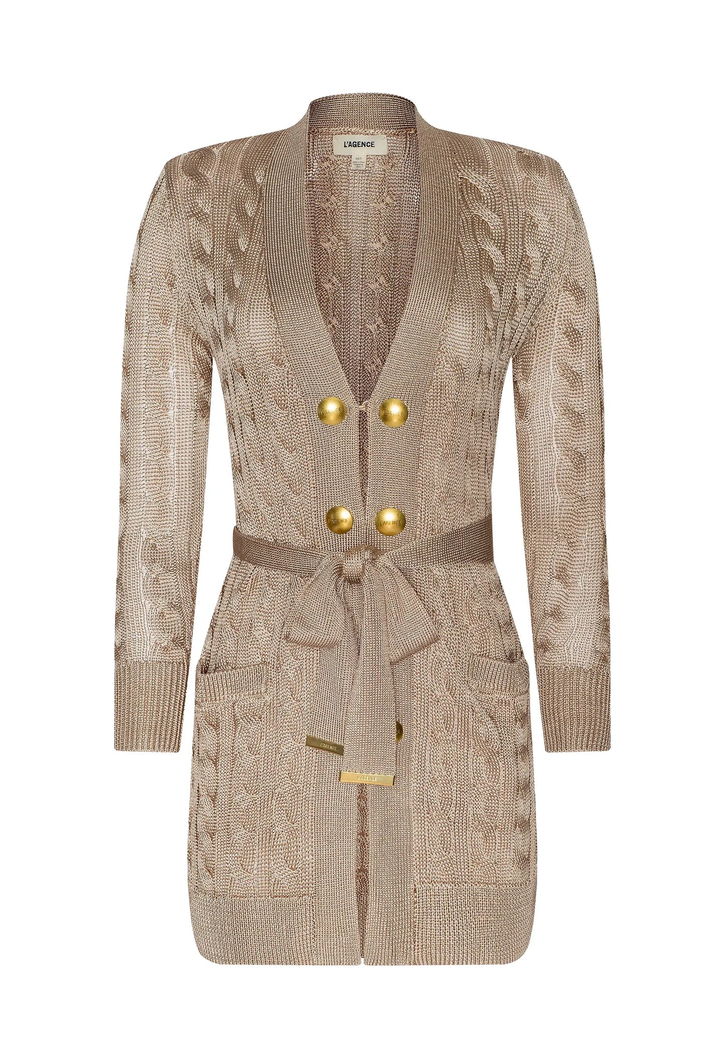 Penelope Belted Cable Cardigan