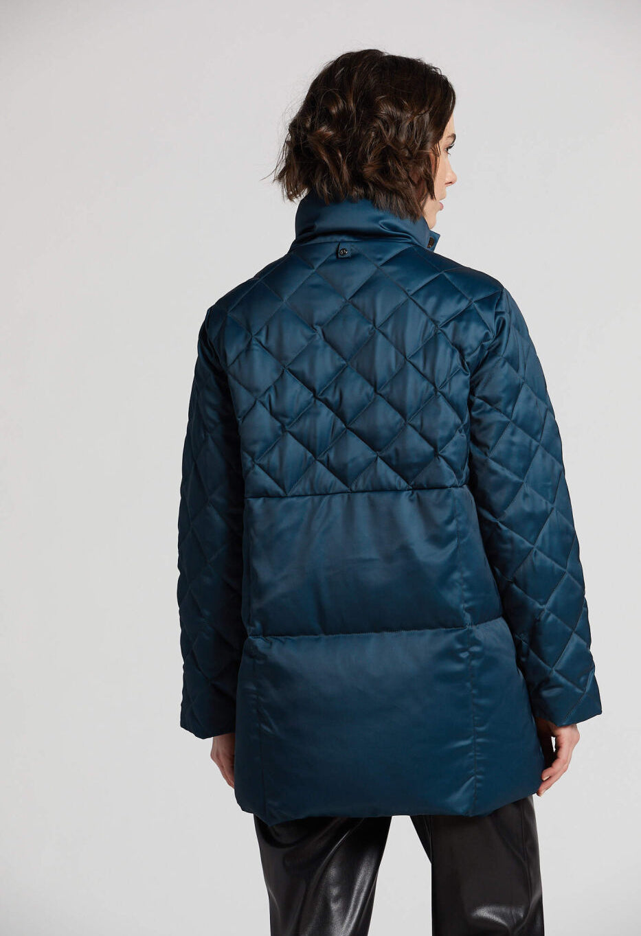 Praline Satin Quilted Down Coat