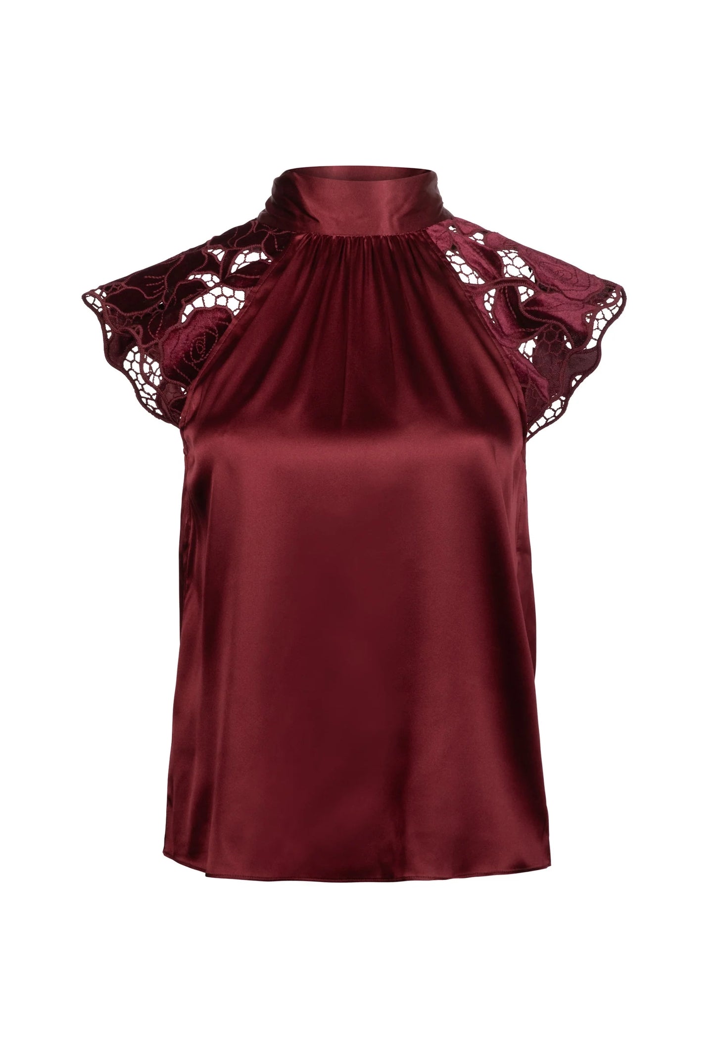 Rachel Velvet Lace Halter Blouse