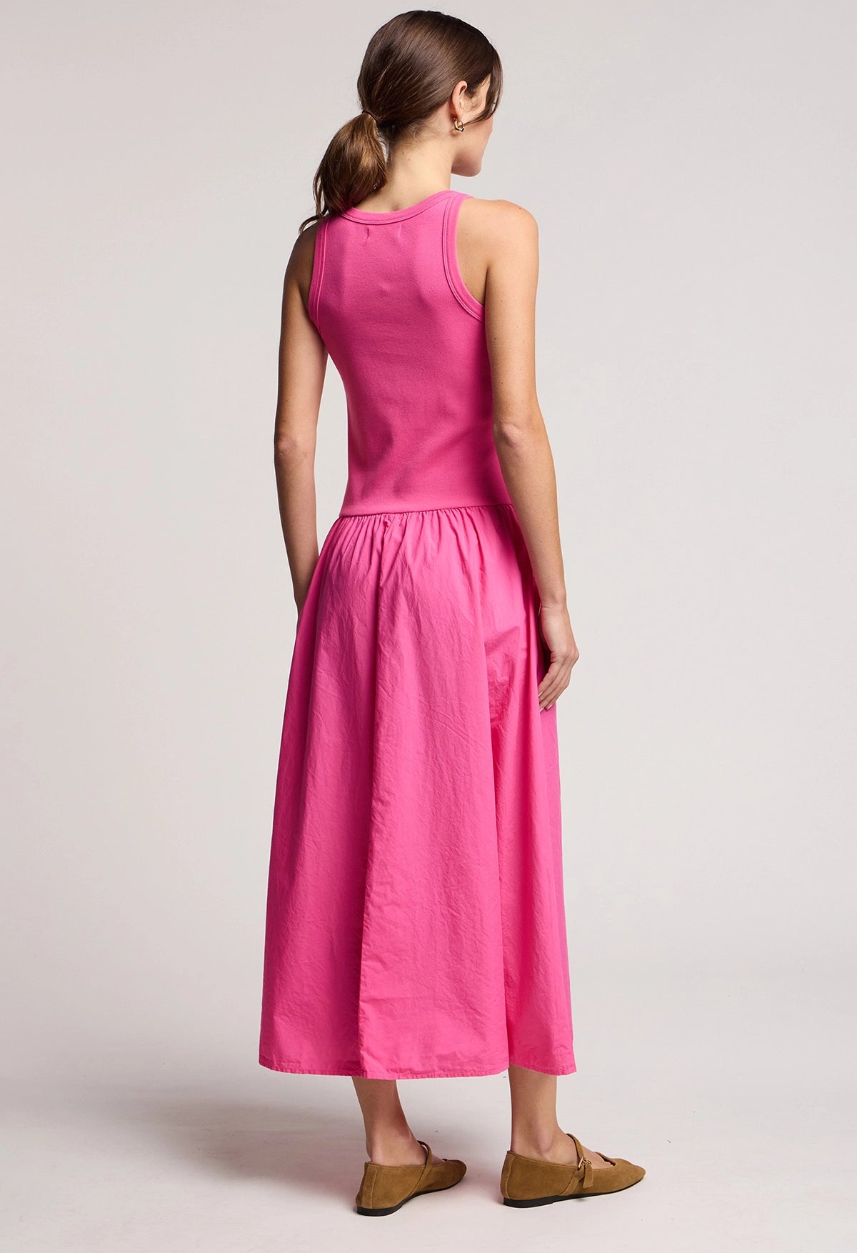 Romilly Rib & Poplin Dress