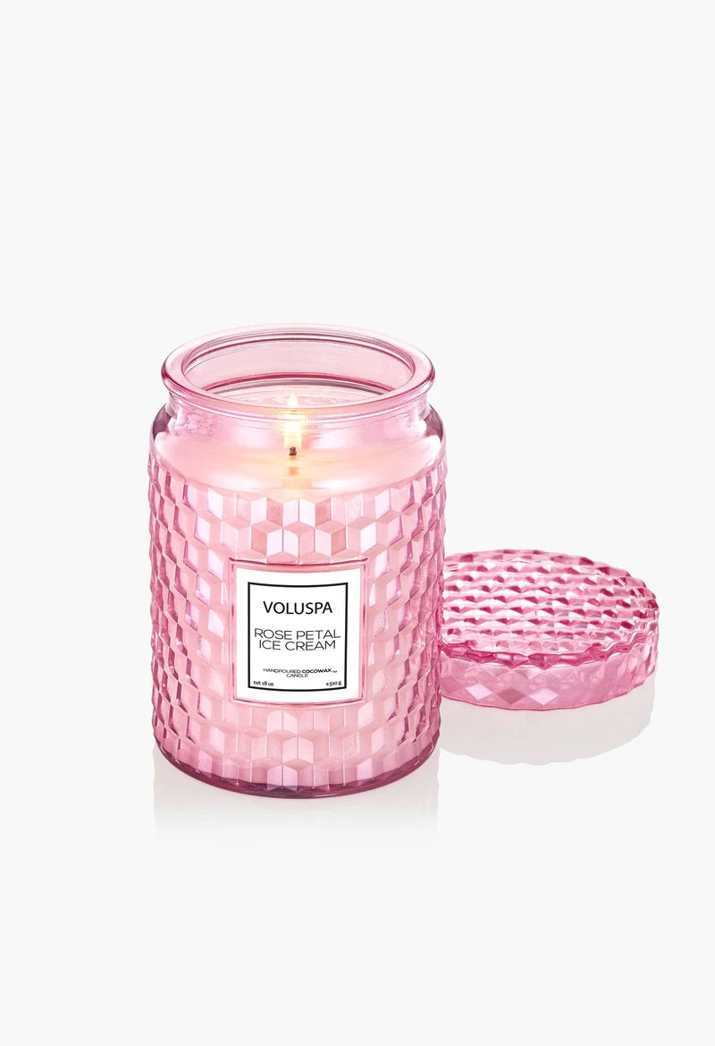 Rose Petal Ice Cream 18 oz Large Jar Candle
