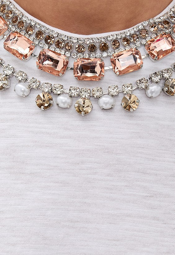 Rhinestone Necklace Danielle Tee