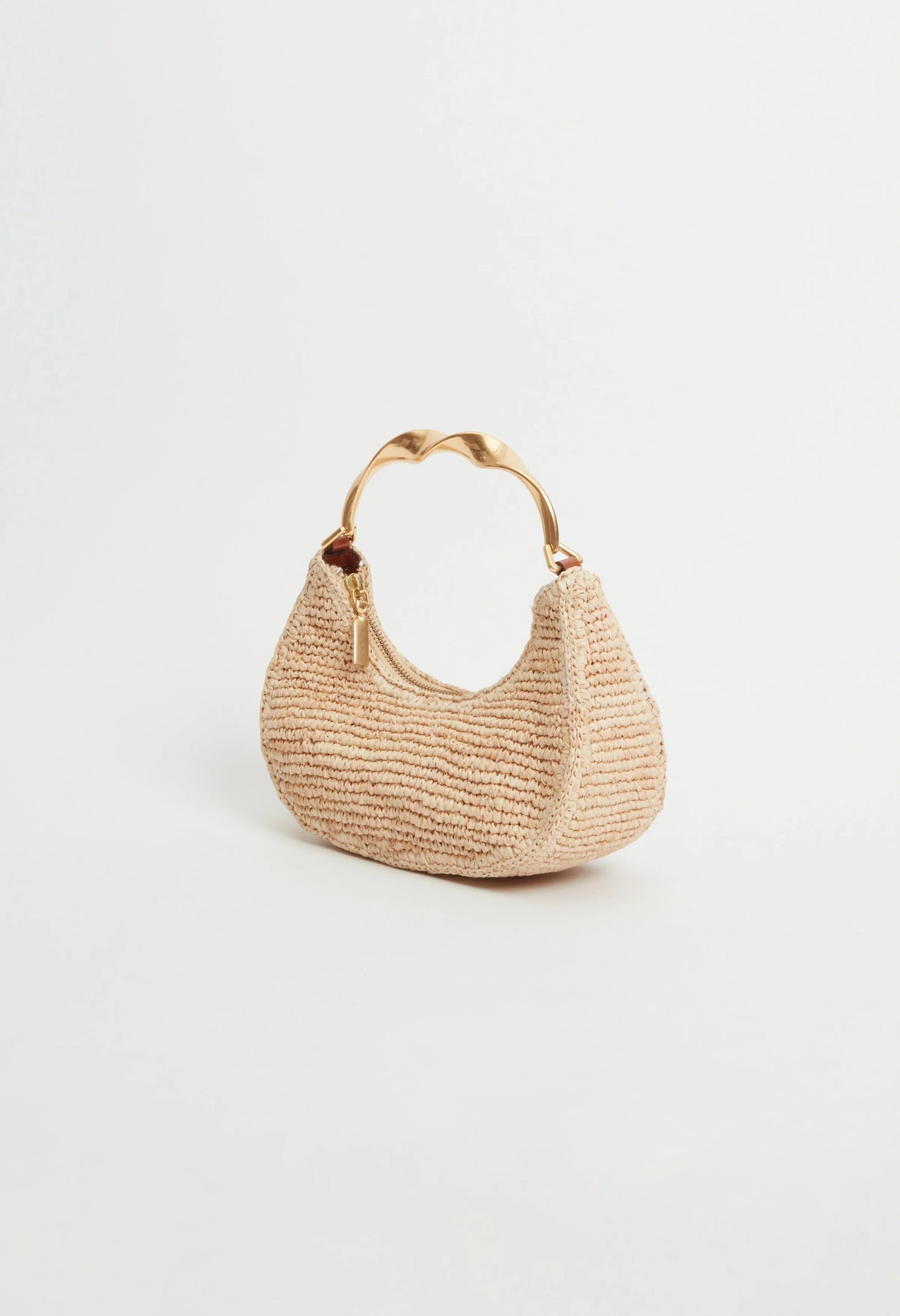 Nixi Twist Handle Raffia Hobo