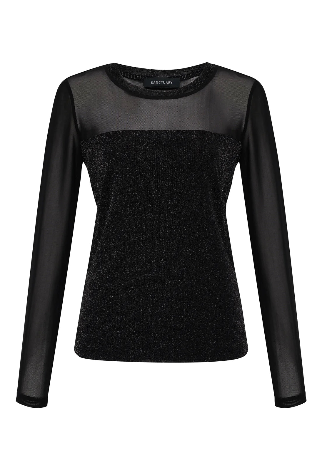 Sparkle Mesh Crew Tee