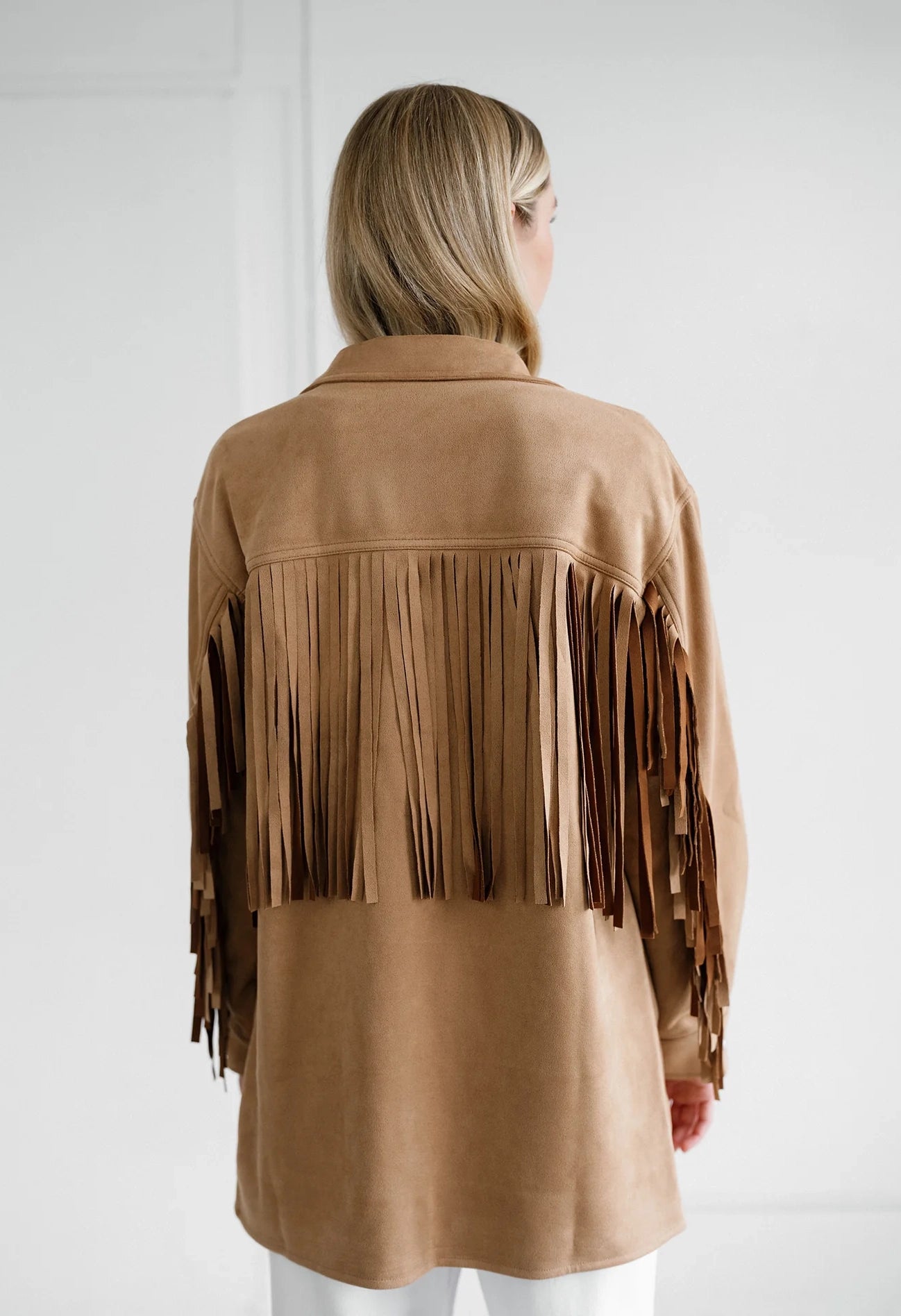Camel Fringe Jacket