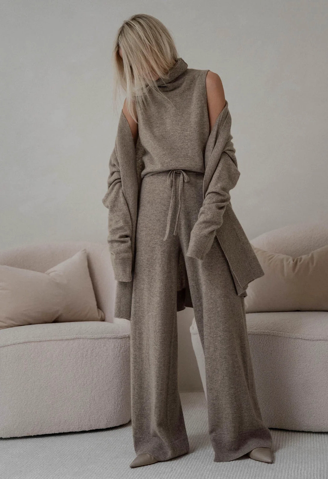 Tori Cashmere Turtleneck Tank