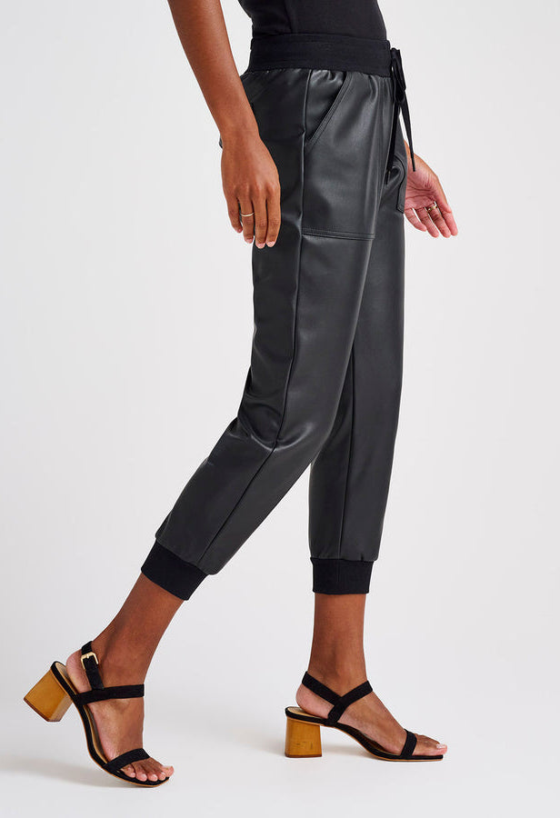 Vegan Leather Jogger Who Cares? Wear