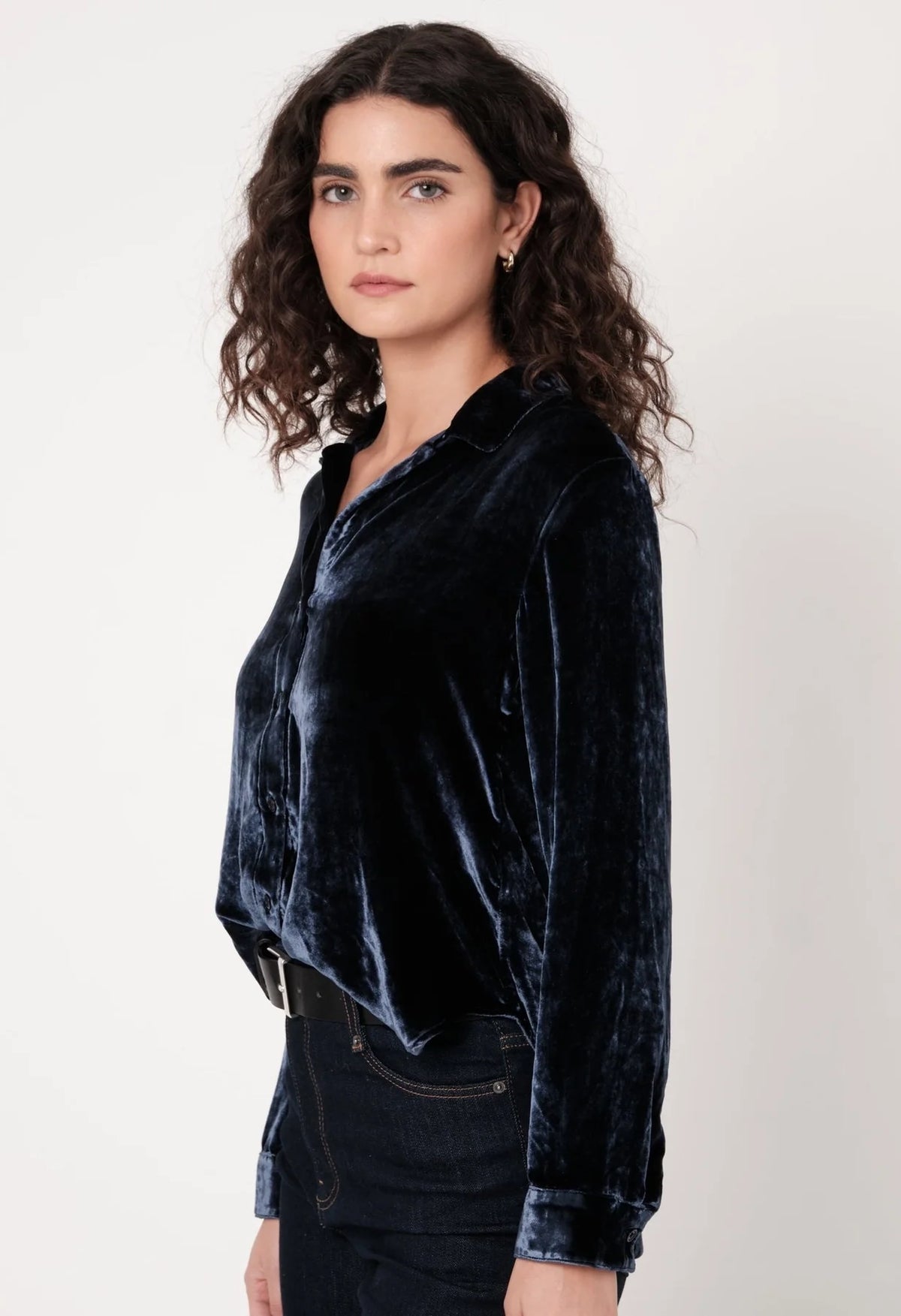 Velvet Long Sleeve Clean Shirt