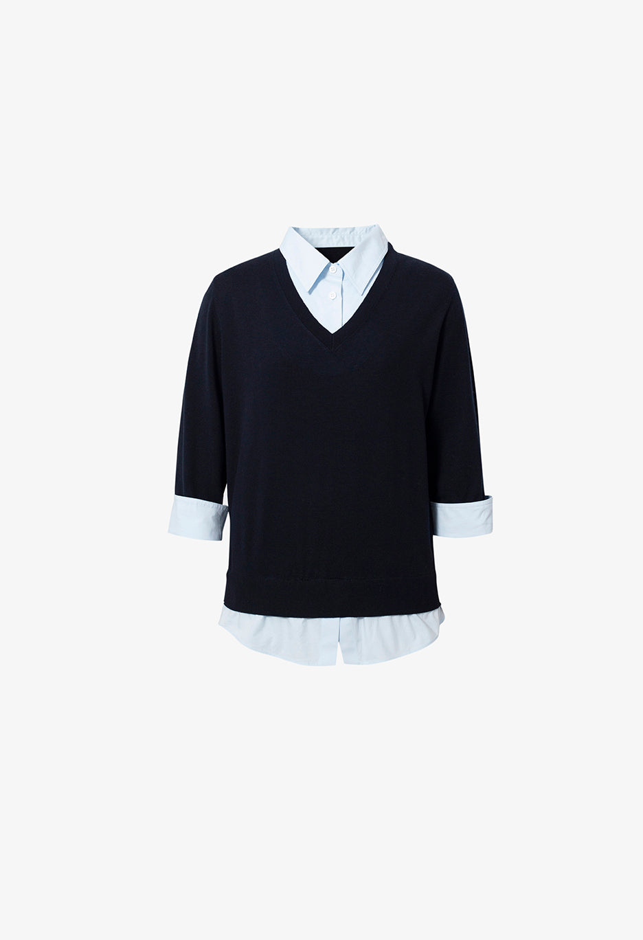 Collar Shirt Sweater