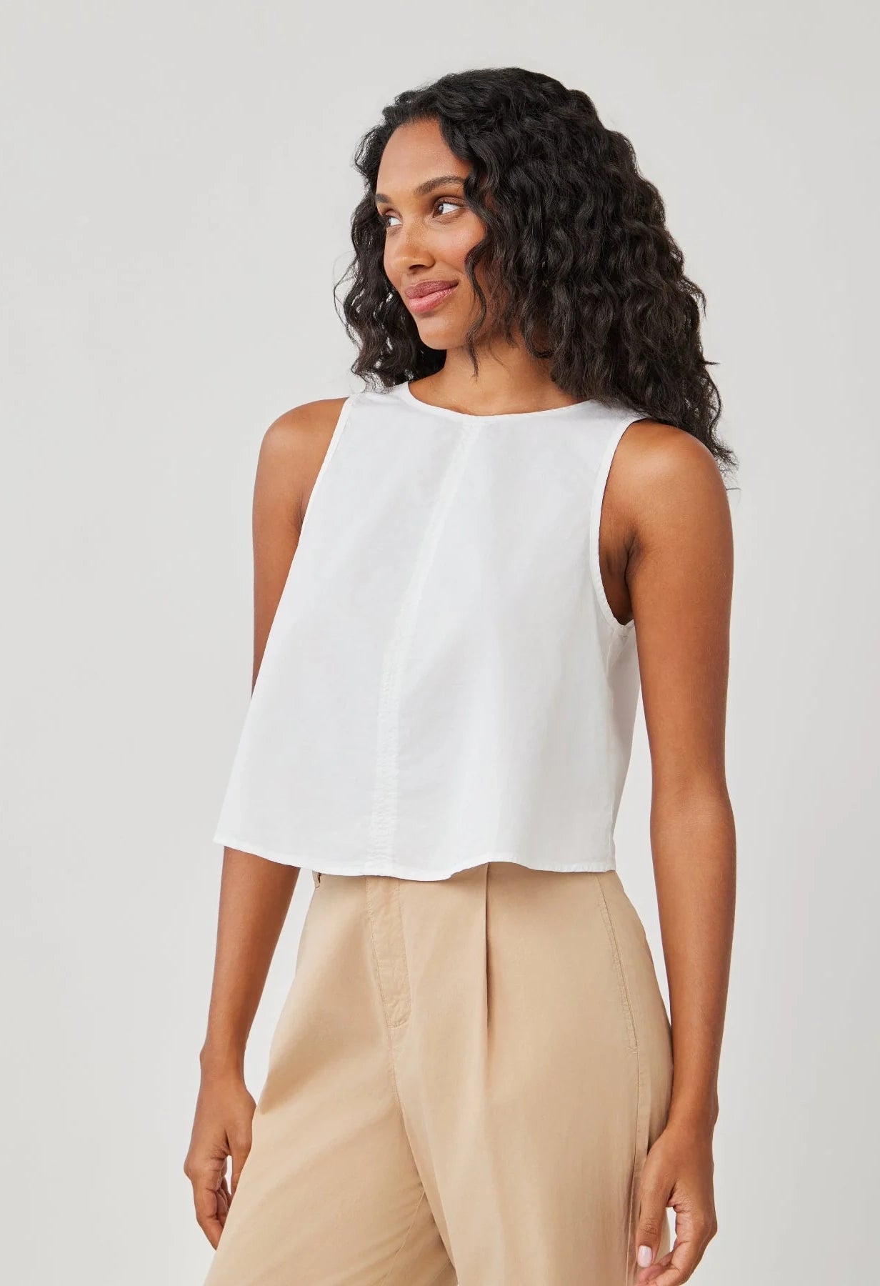 Sleeveless Button Back Top