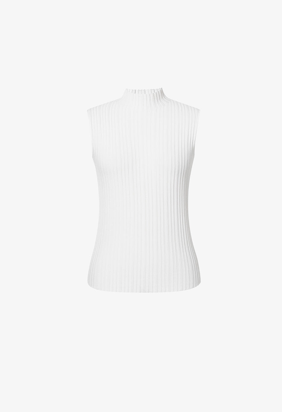 Sleeveless Stand Collar Sweater