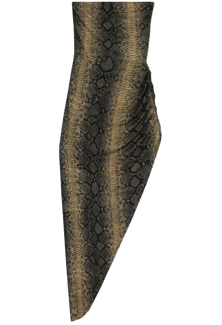 Strapless Side Drape Gown