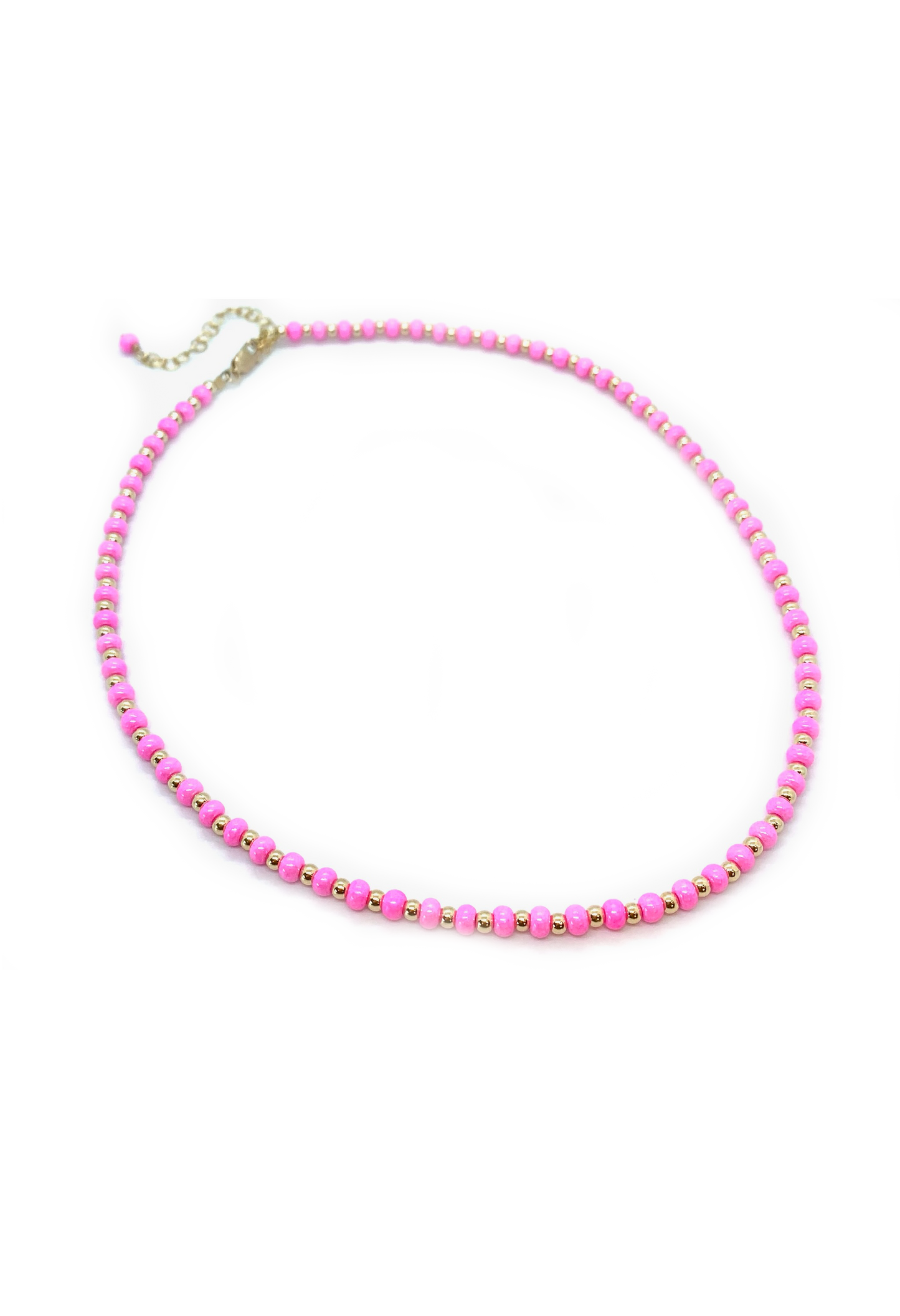 Gold Filled Bead and Seed Bead Necklace