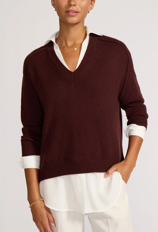 The Looker V-Neck Layered Pullover
