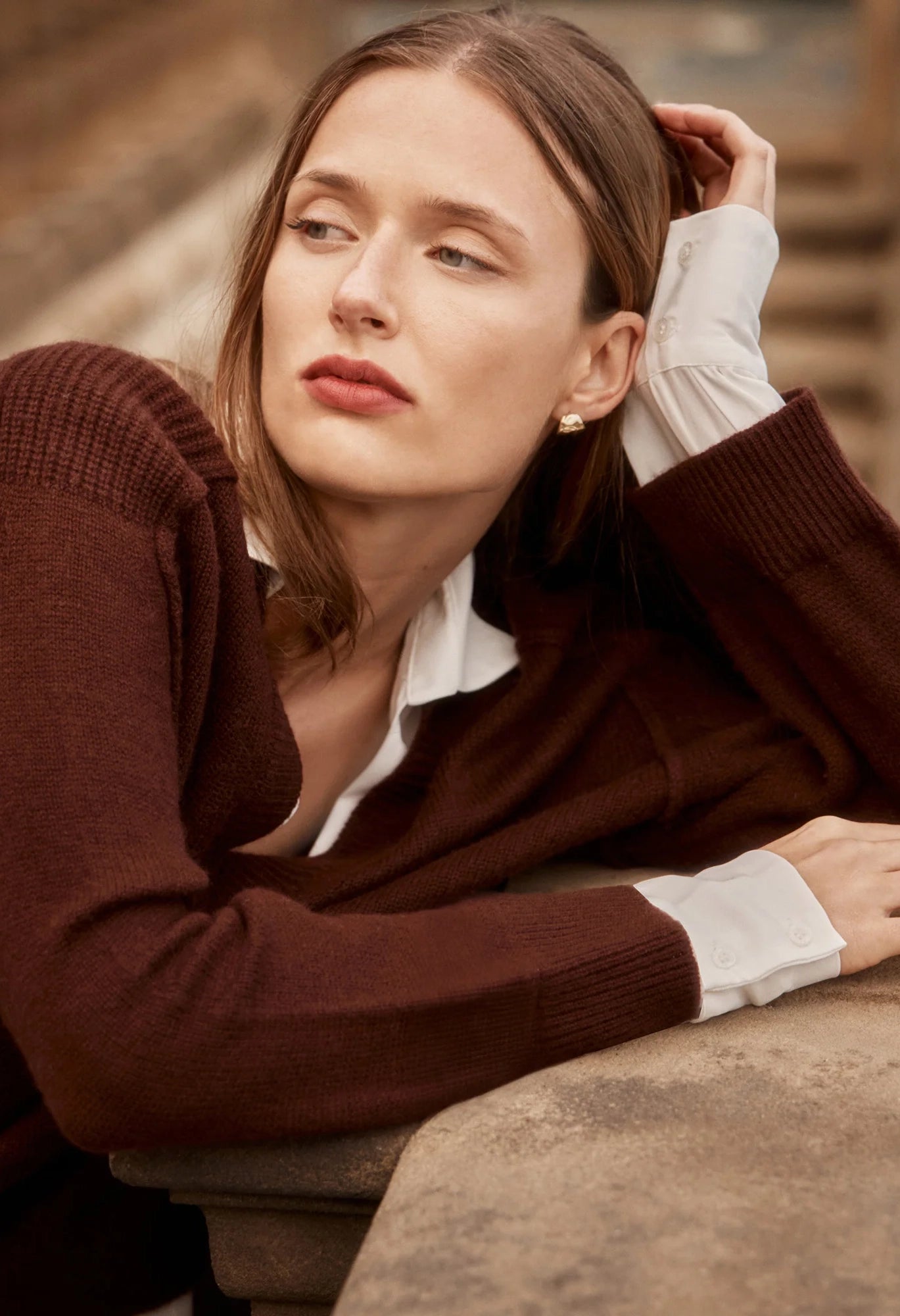 The Looker V-Neck Layered Pullover