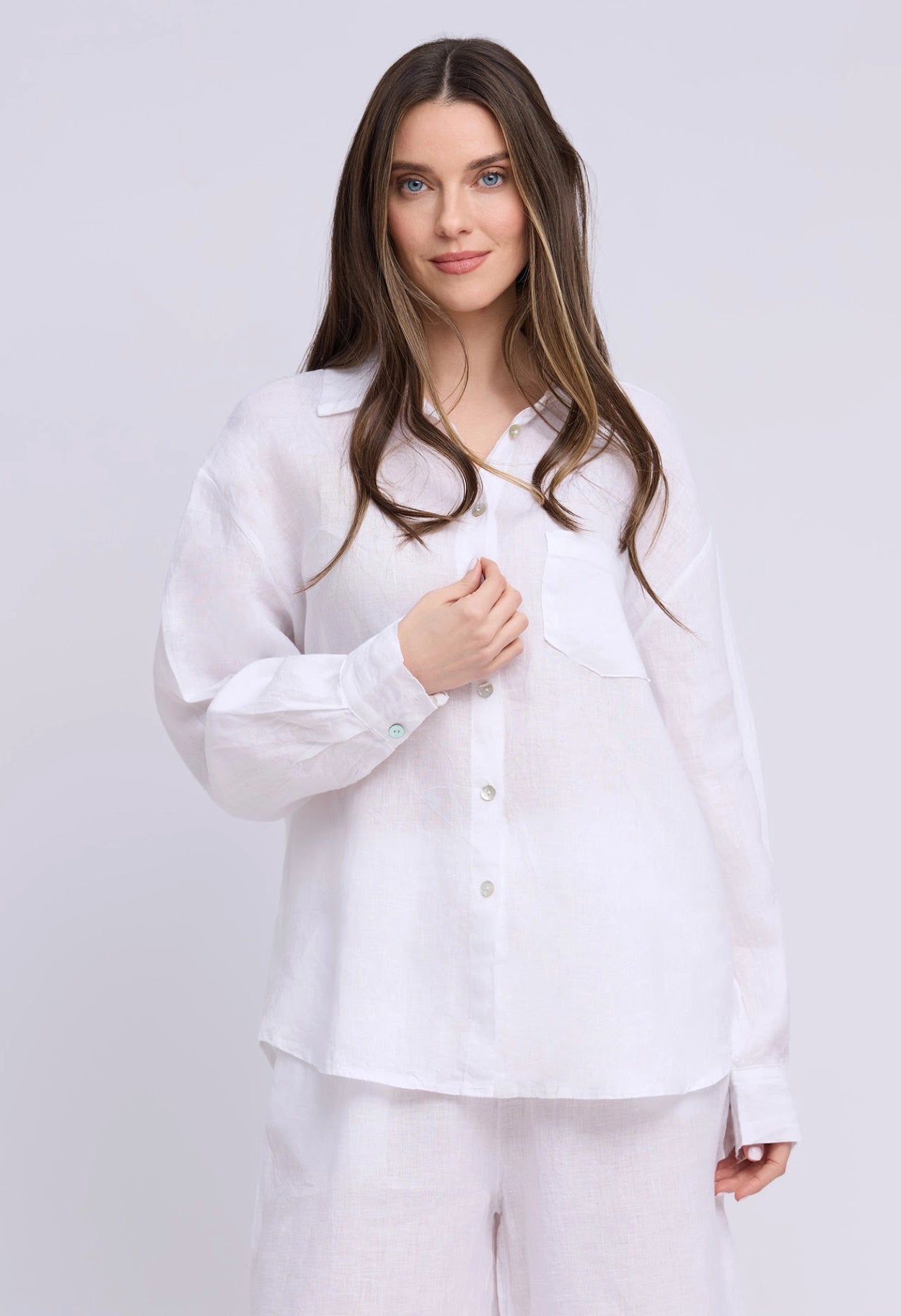 Elena Linen Boyfriend Shirt