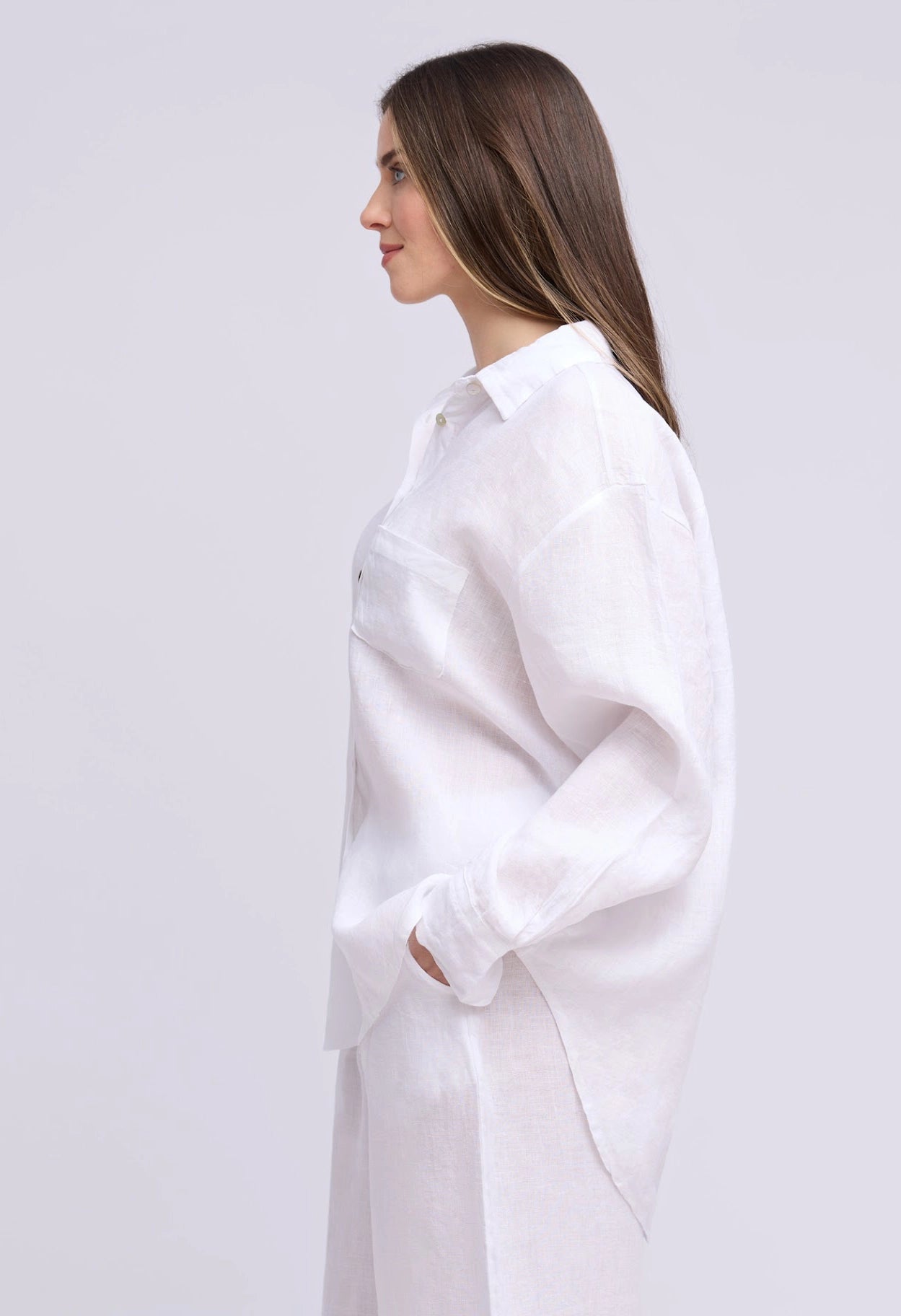 Elena Linen Boyfriend Shirt