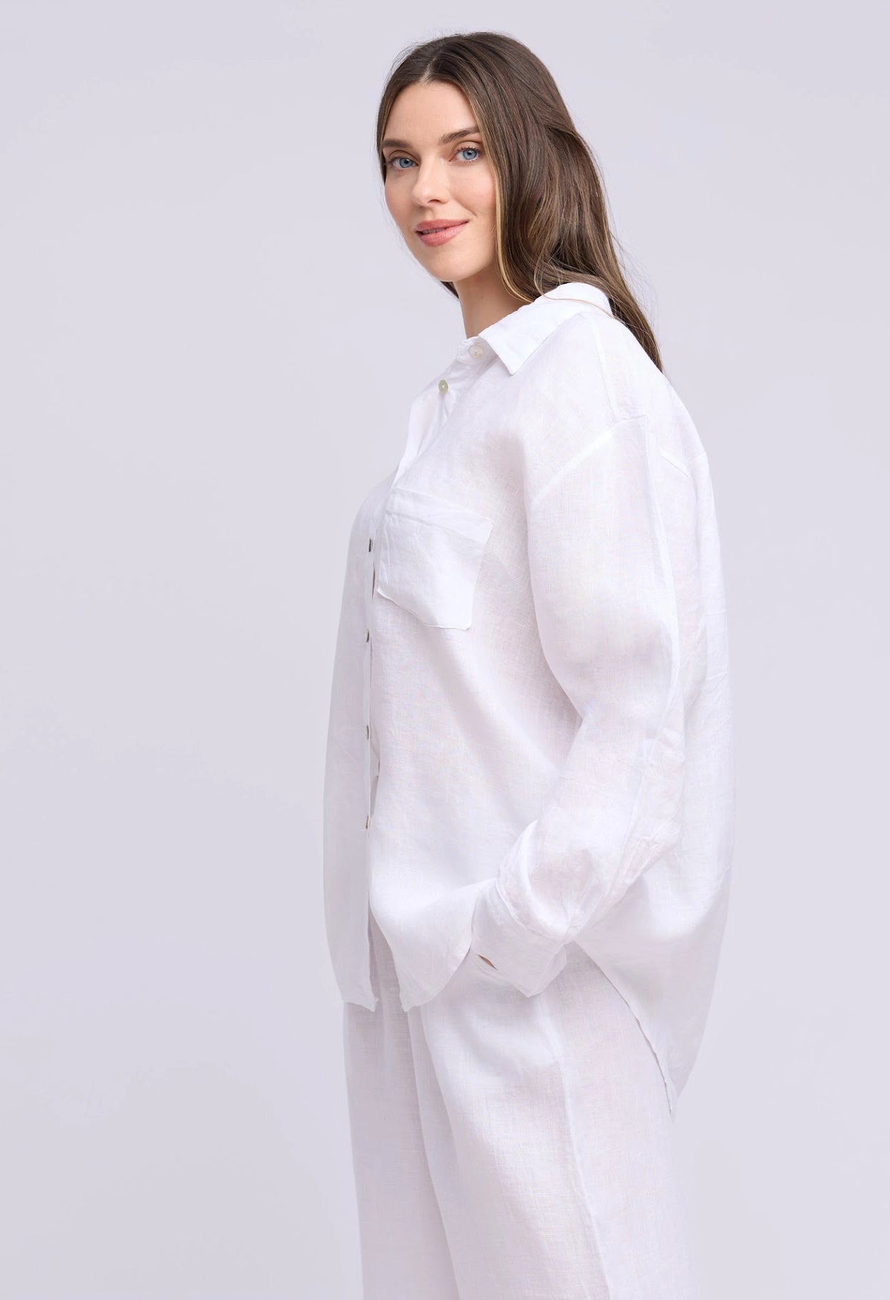 Elena Linen Boyfriend Shirt