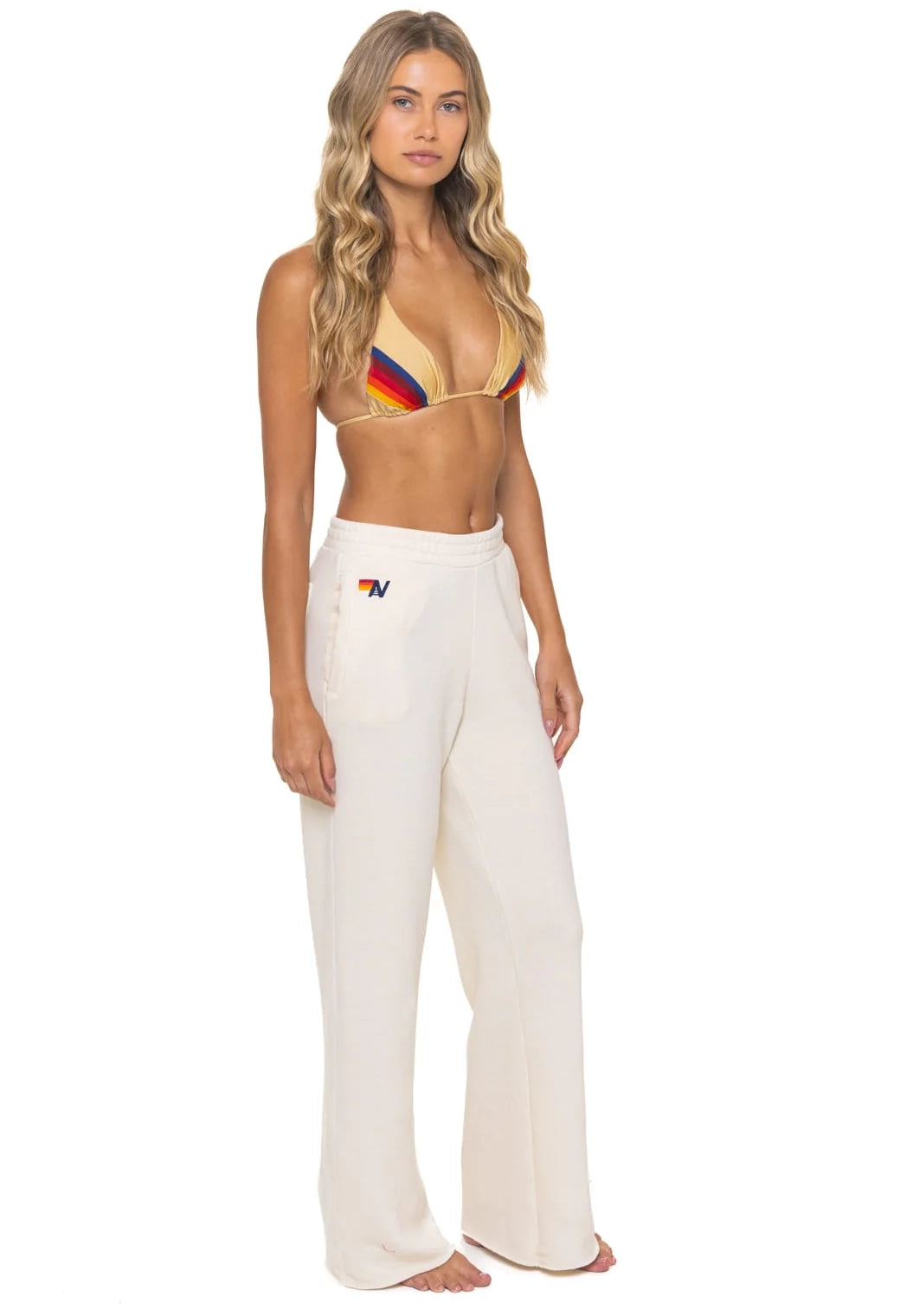 5 Stripe Wide Leg Sweatpants