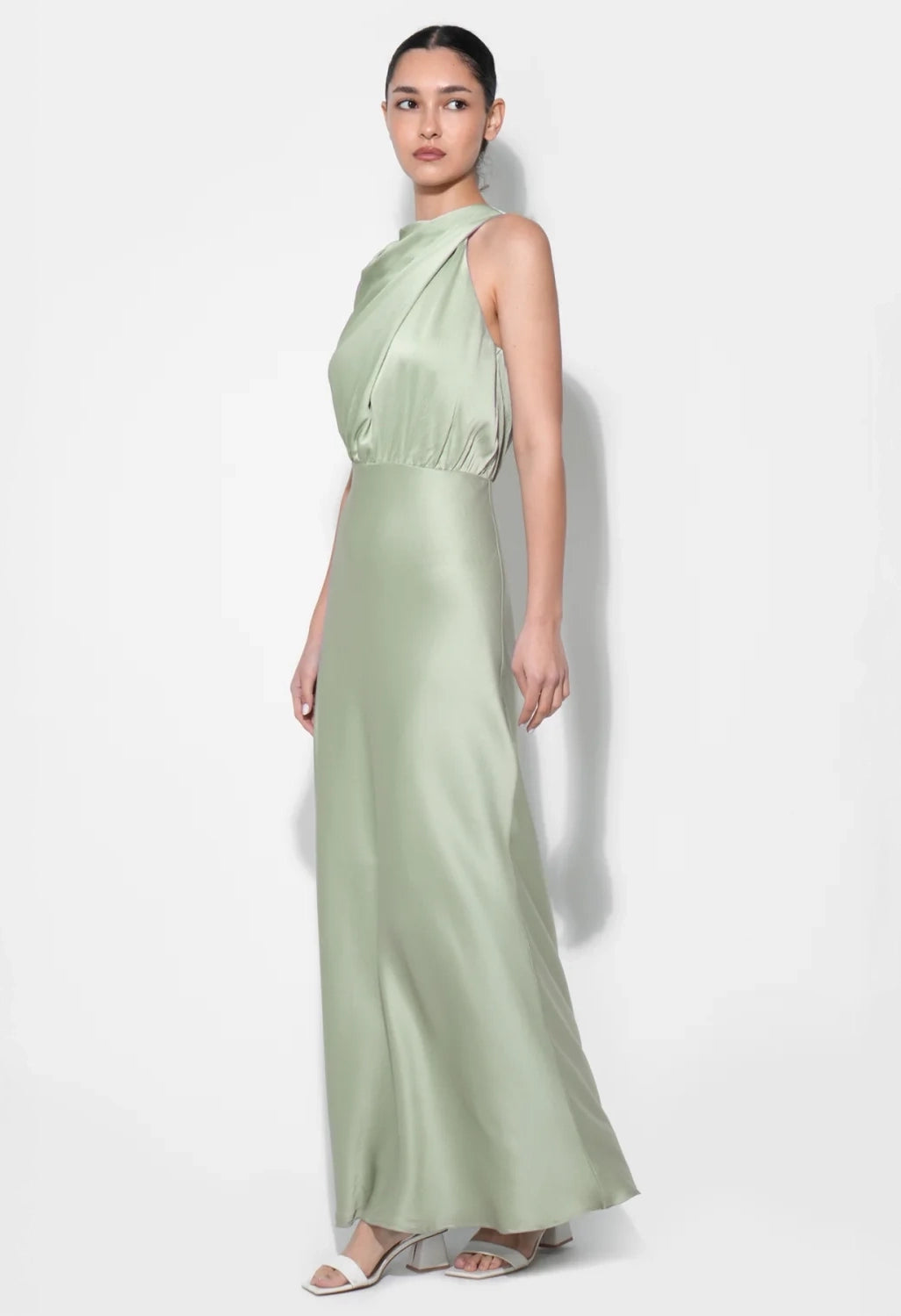 Kate Cowl Drape Asymmetrical Dress