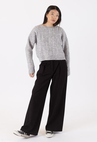 Addie Sweater with Cable Detail