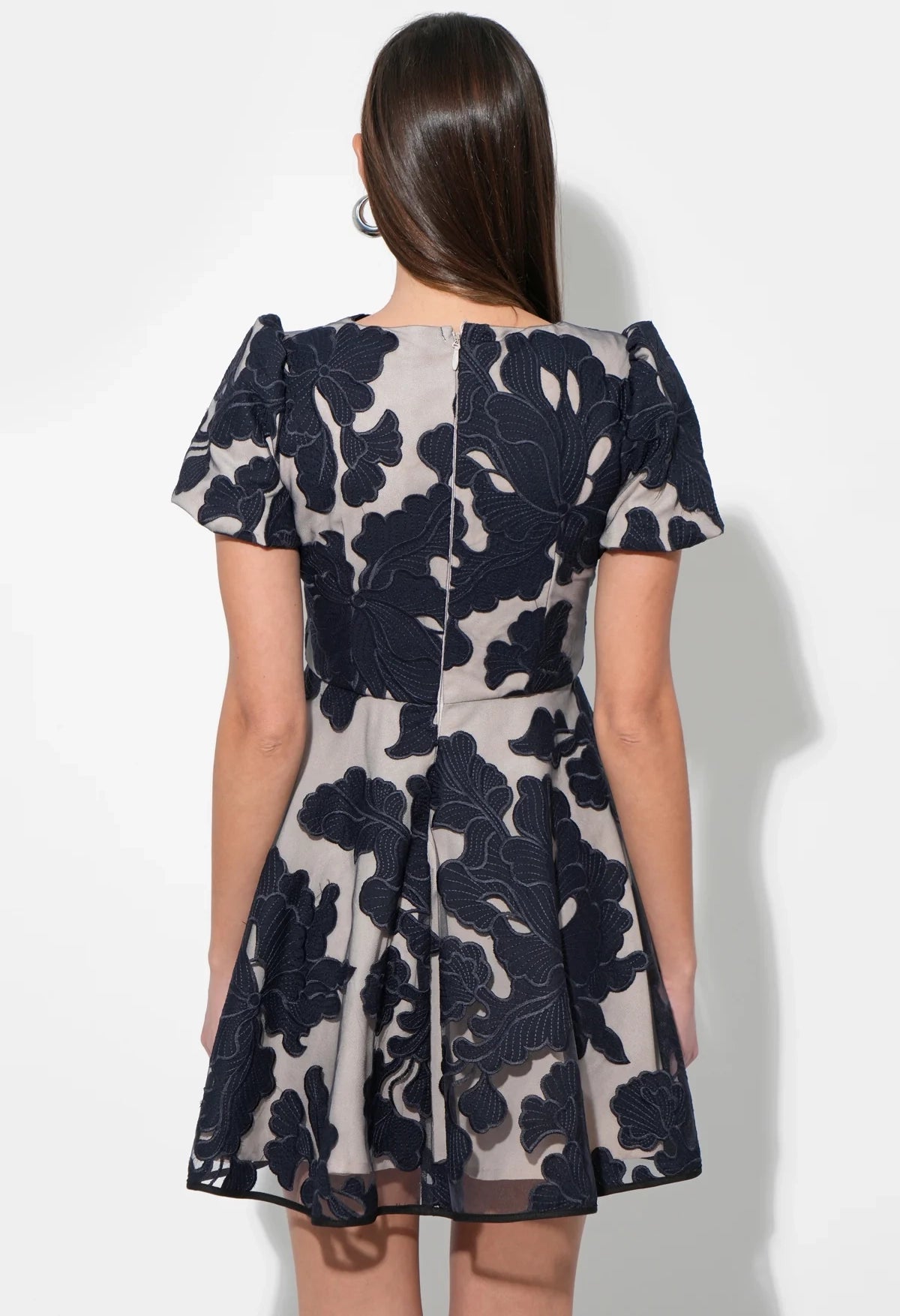 Agnes Embroidered Puff Sleeve Dress