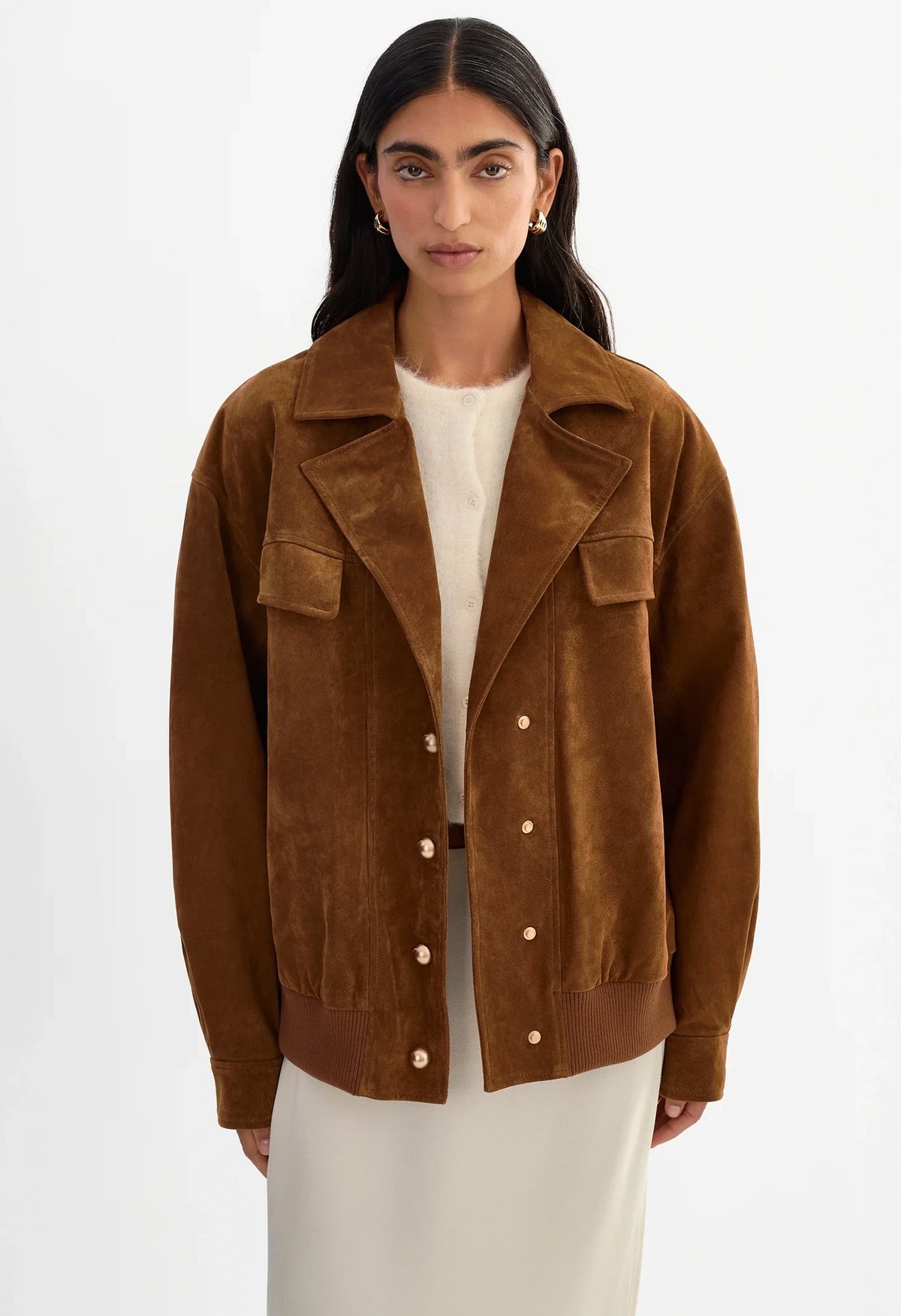 Aleda Oversized Pig Suede Jacket