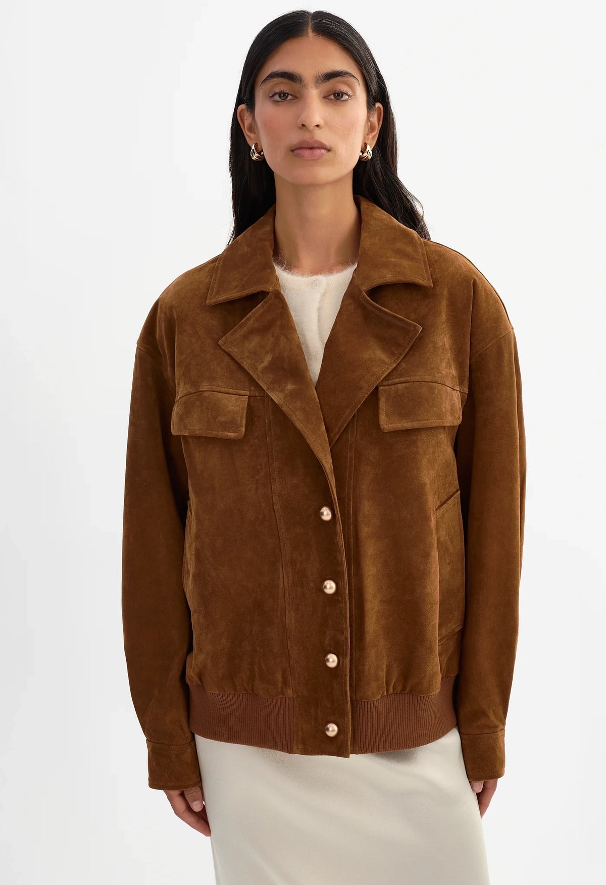 Aleda Oversized Pig Suede Jacket