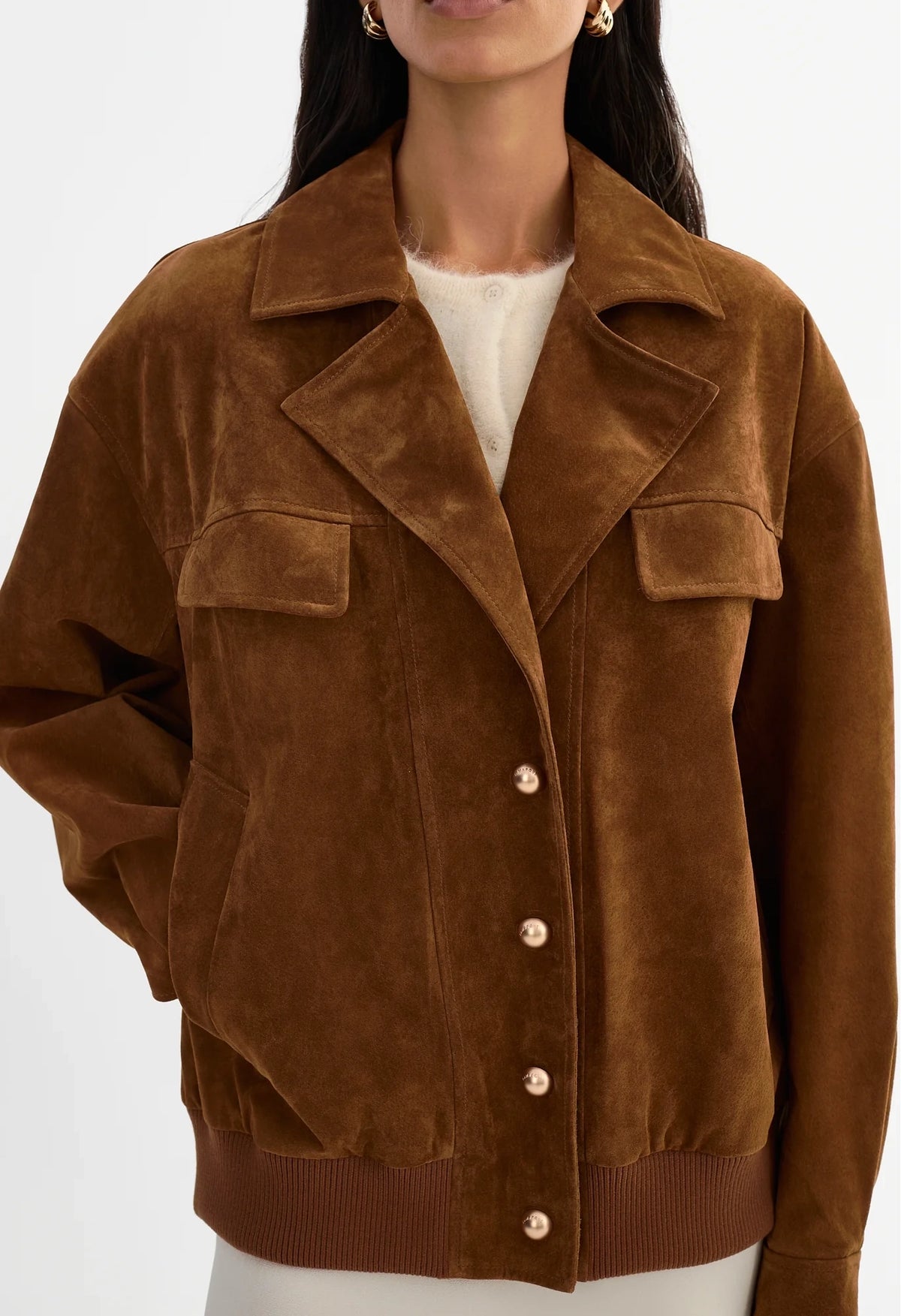 Aleda Oversized Pig Suede Jacket