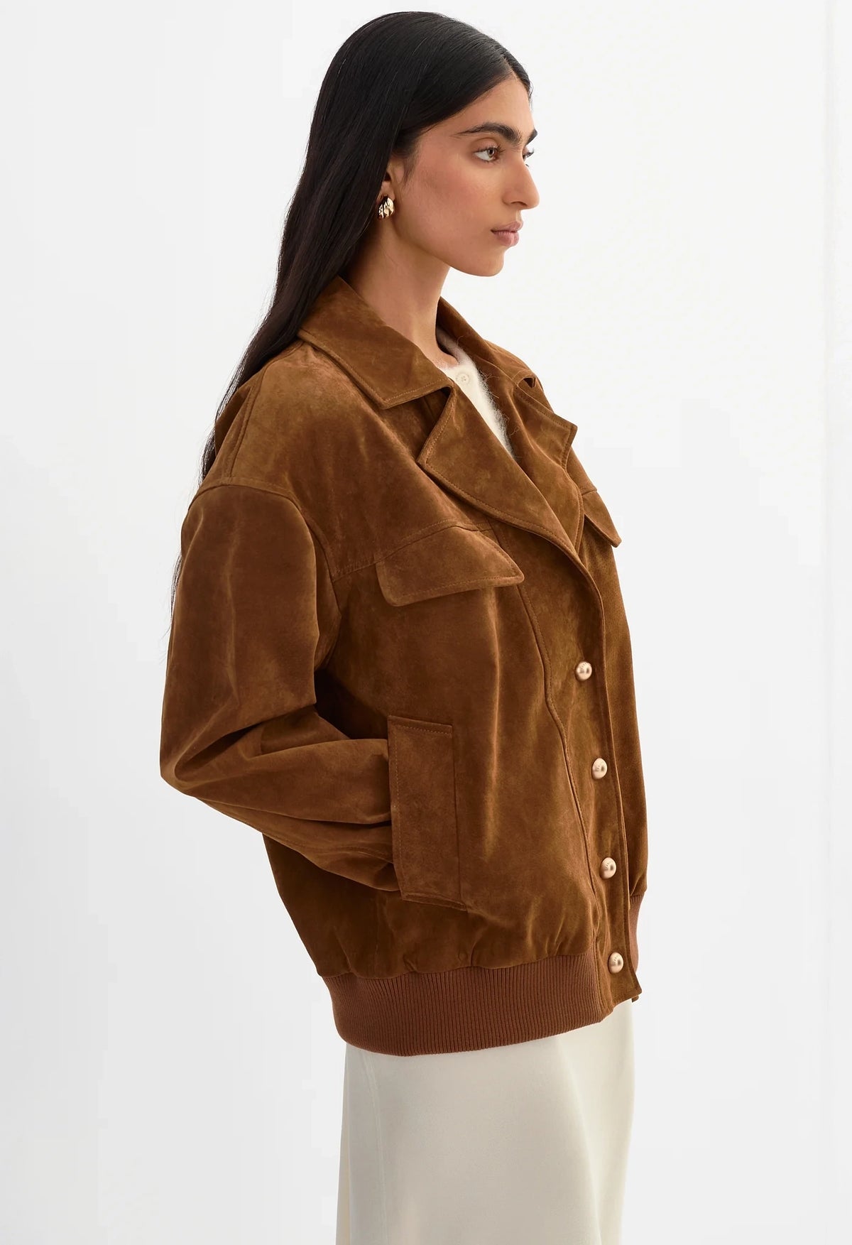 Aleda Oversized Pig Suede Jacket