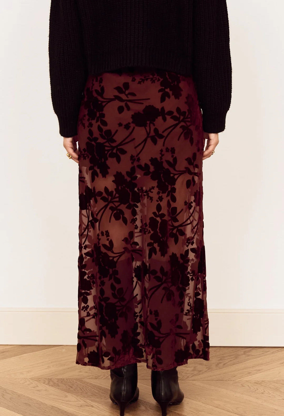 Anouk Velvet Midi Skirt
