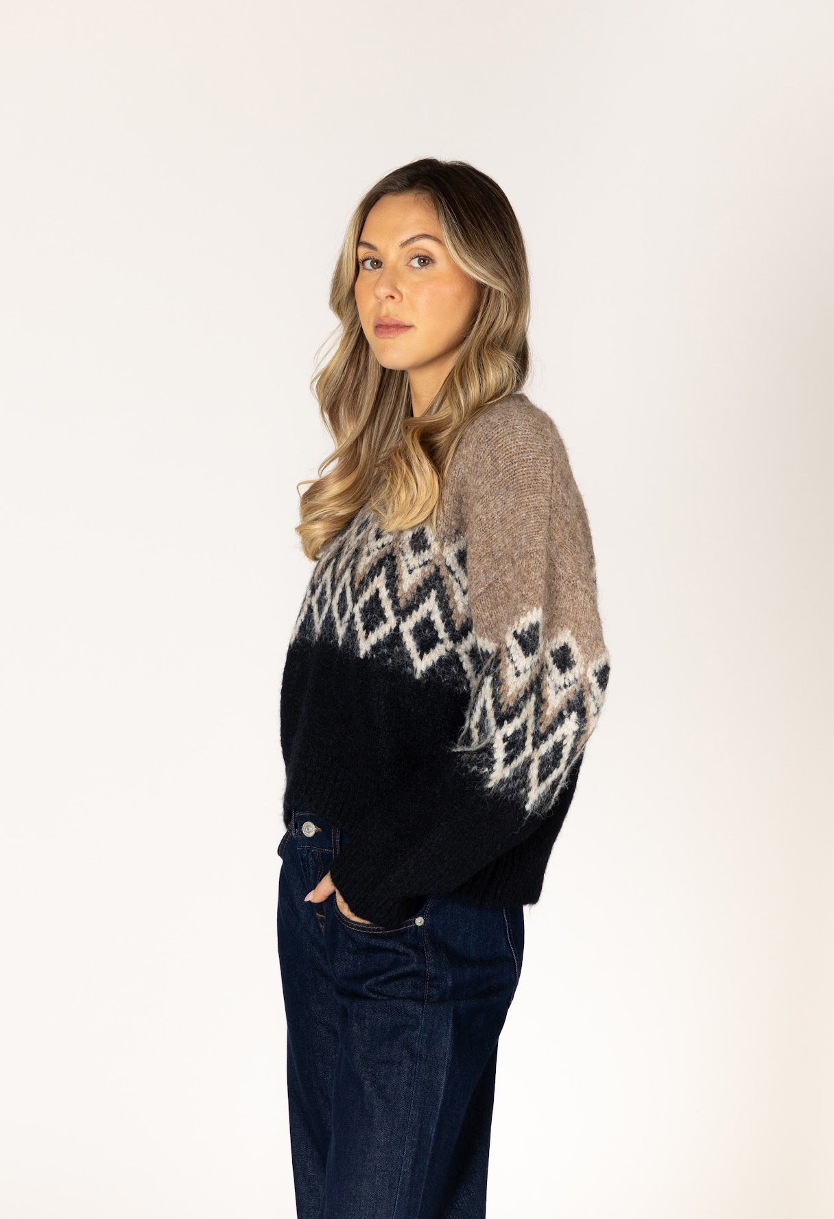 Aria Fair Isle Crew Sweater